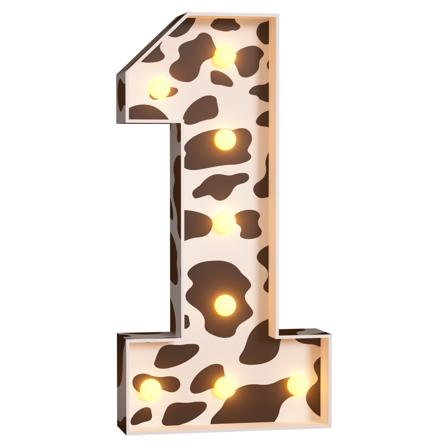 Precut Marquee Numbers DIY Kit - Cow