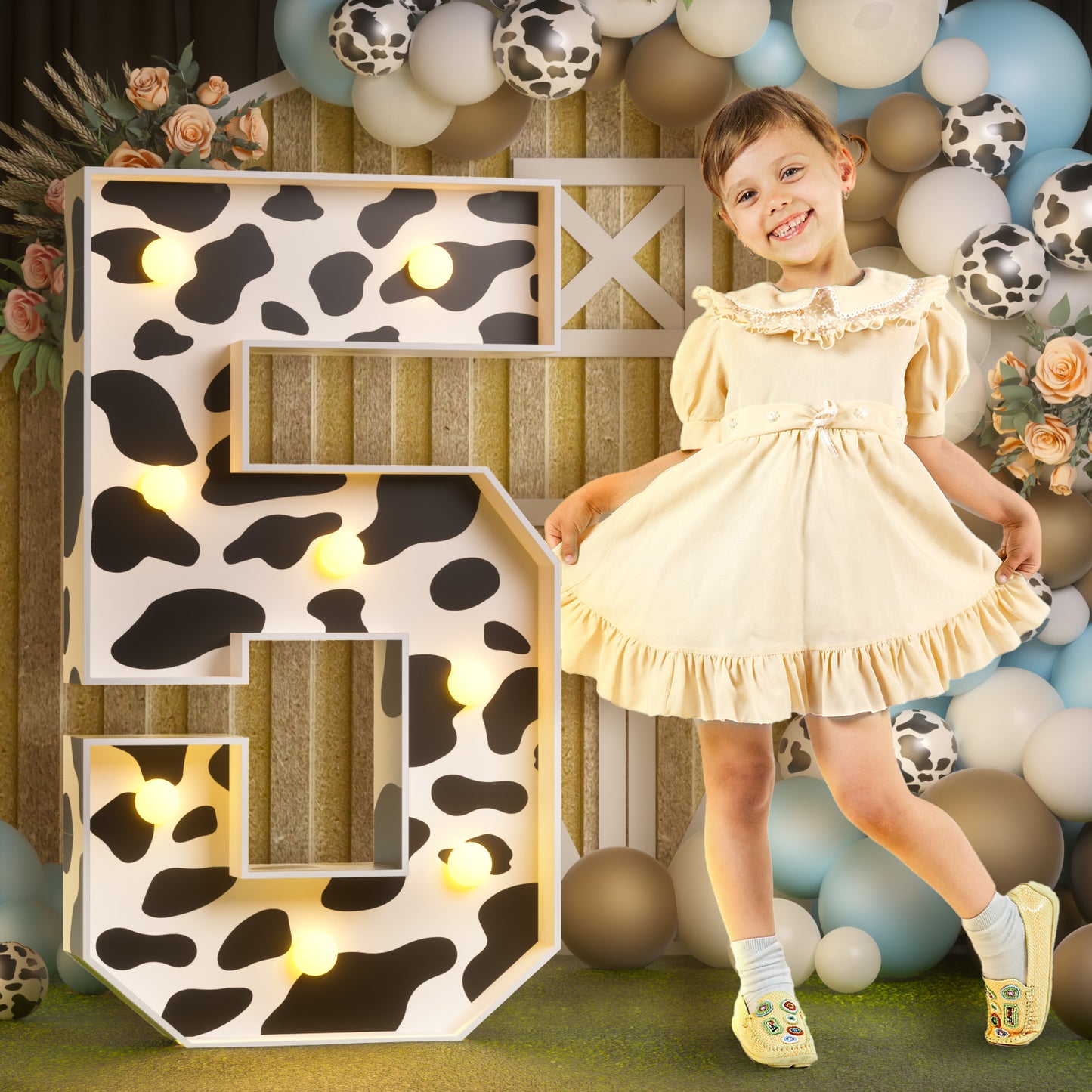 Precut Marquee Numbers DIY Kit - Cow