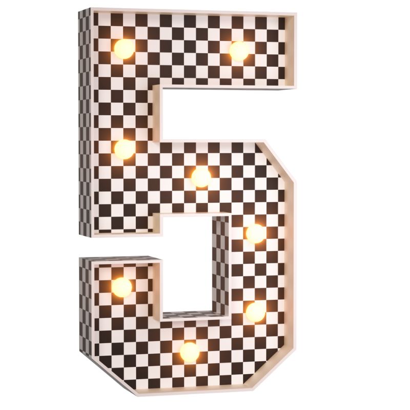 Precut Marquee Numbers DIY Kit - Race Car
