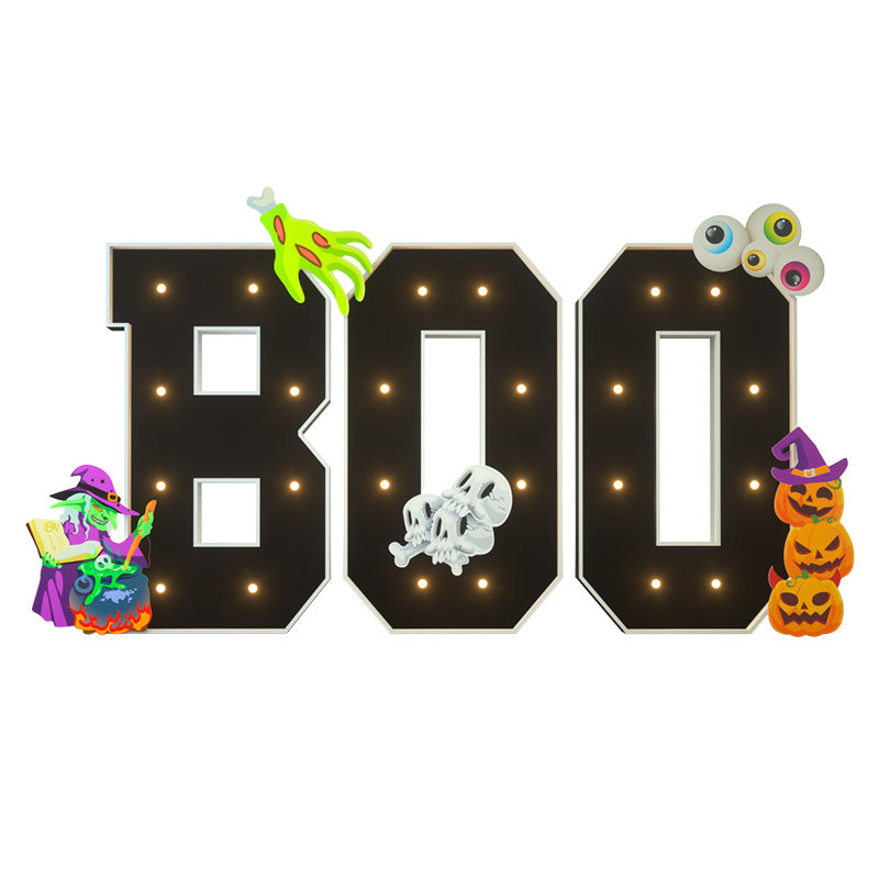 Glimmrly Halloween Precut Marquee Lights DIY Kit-BOO