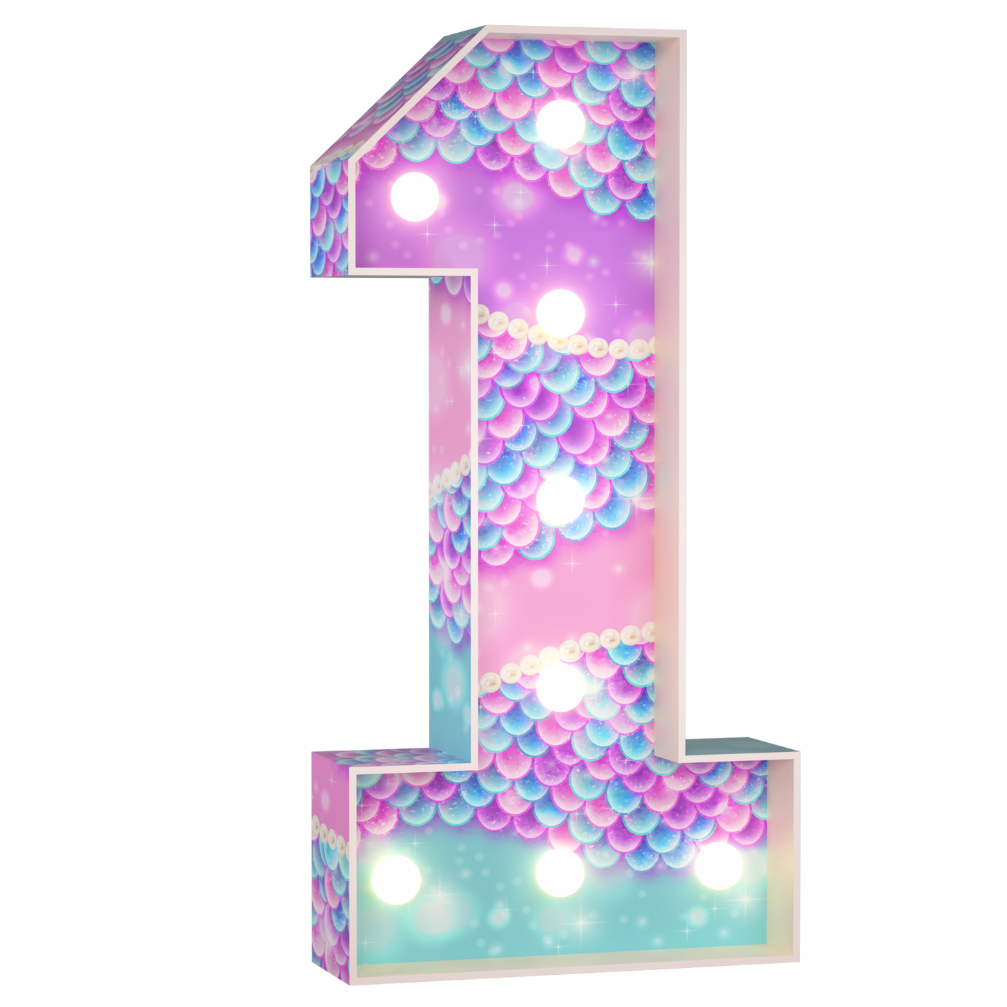Precut Marquee Numbers DIY Kit - Mermaid