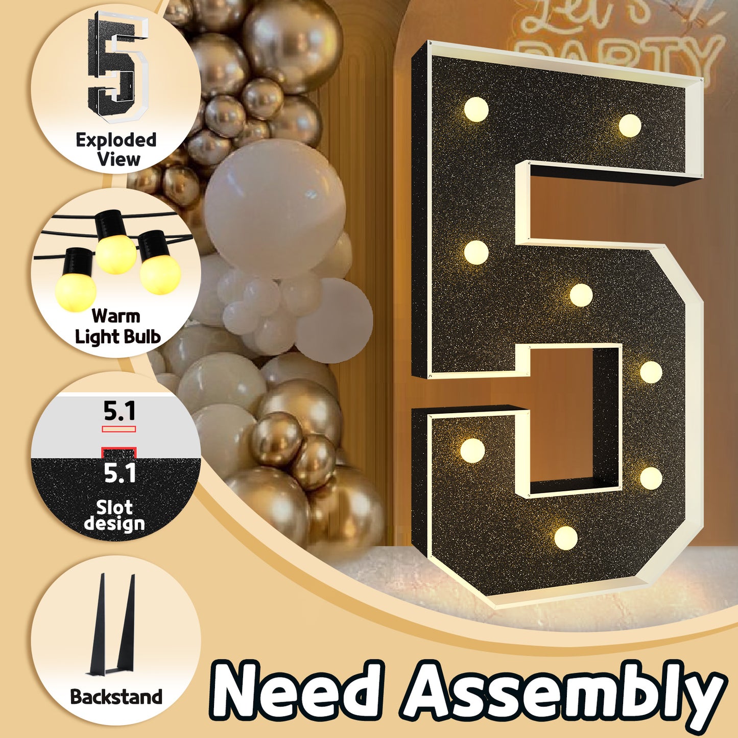 Colored Marquee Numbers / Marquee Letters DIY Kit