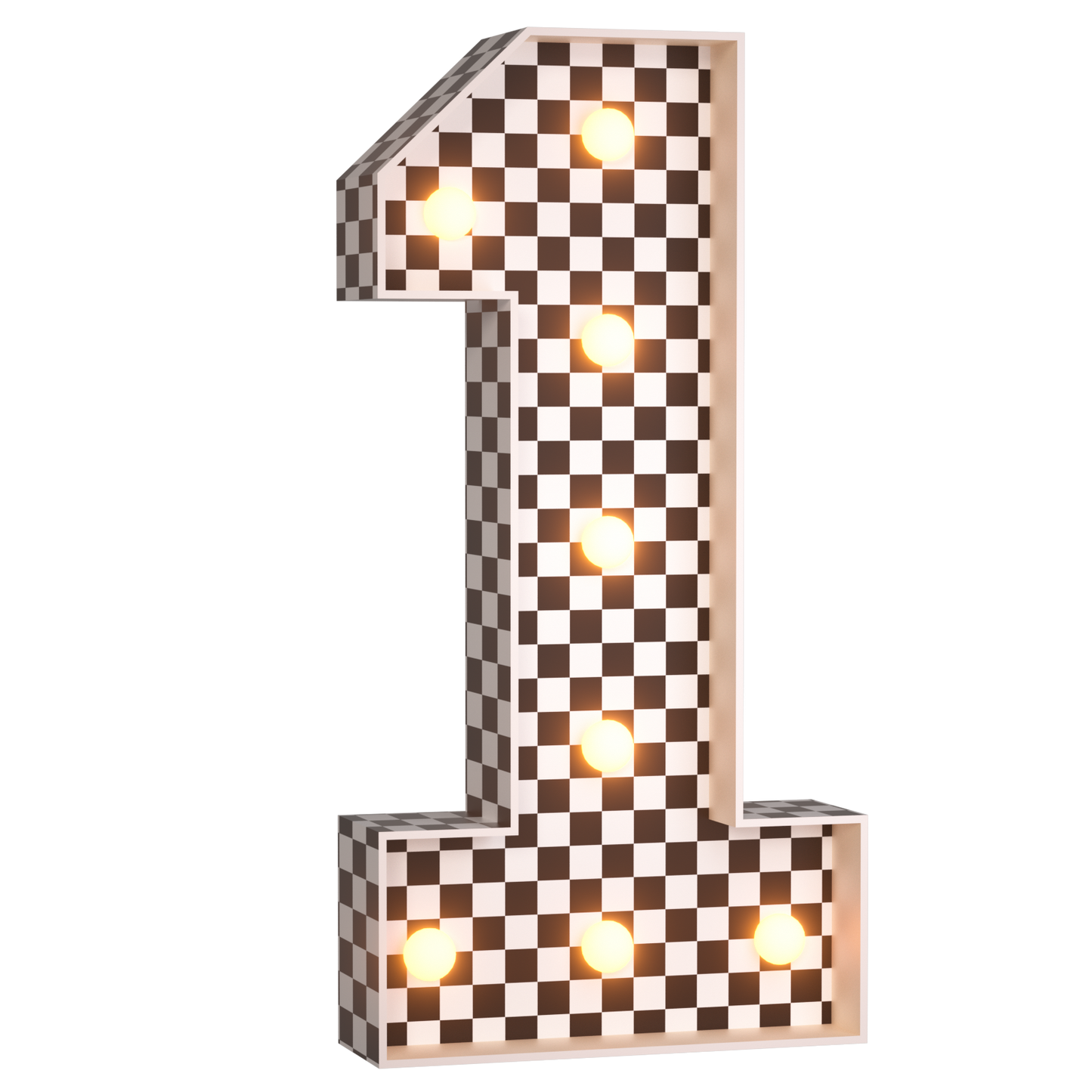 Precut Marquee Numbers DIY Kit - Race Car