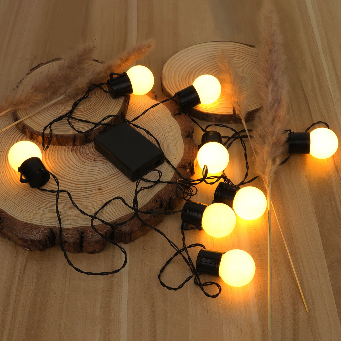 JoyMuse Warm Yellow LED String lights for festive decoration