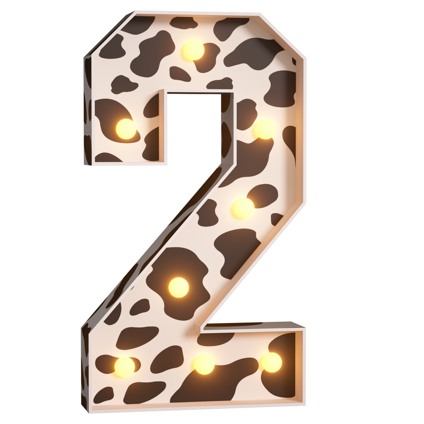 Precut Marquee Numbers DIY Kit - Cow