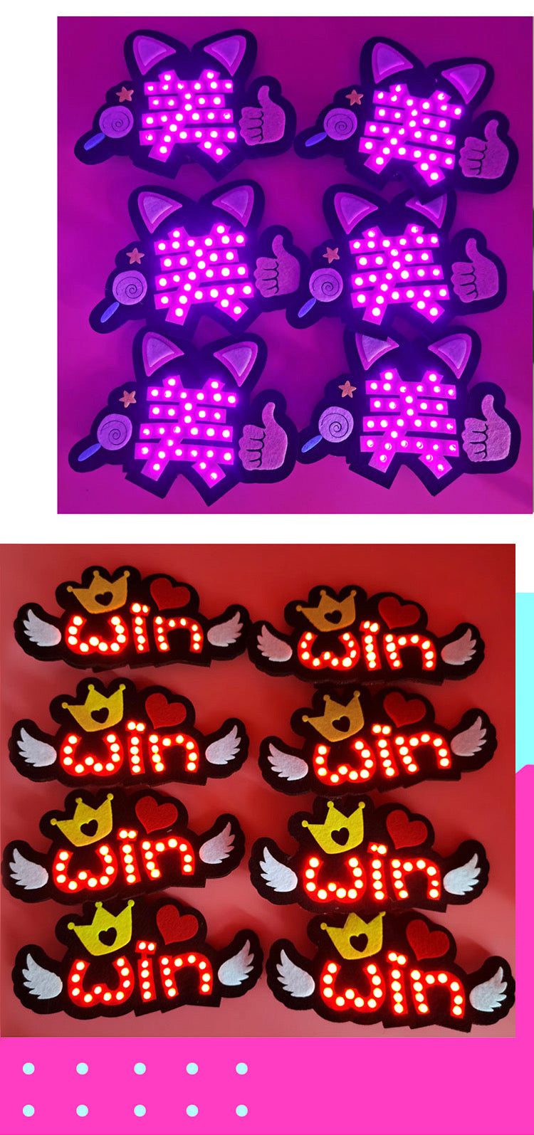 JoyMuse Light Up Headband Lighted Party-themed Decorations, Electric lights decorative strings