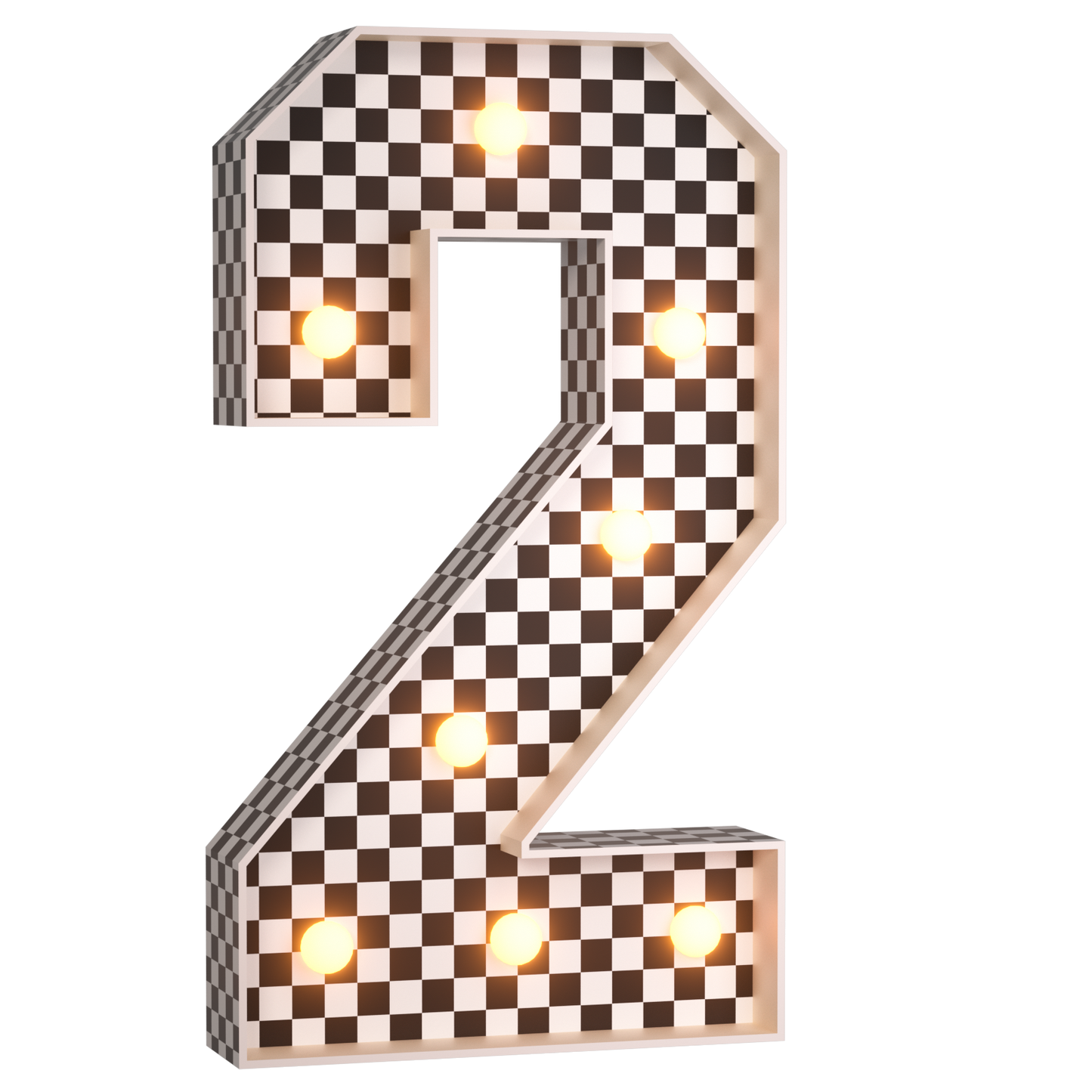 Precut Marquee Numbers DIY Kit - Race Car