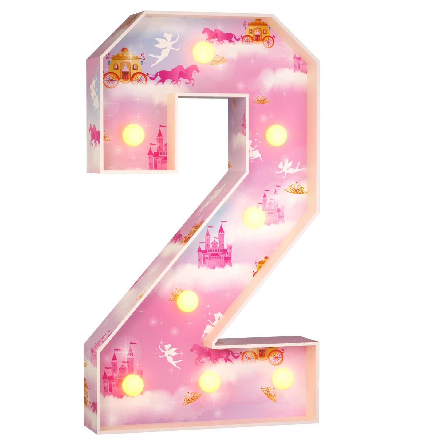 Precut Marquee Numbers DIY Kit - Princess