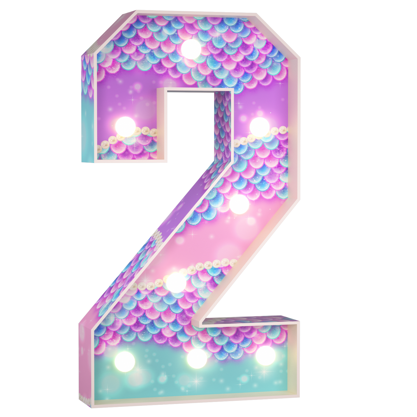 Precut Marquee Numbers DIY Kit - Mermaid