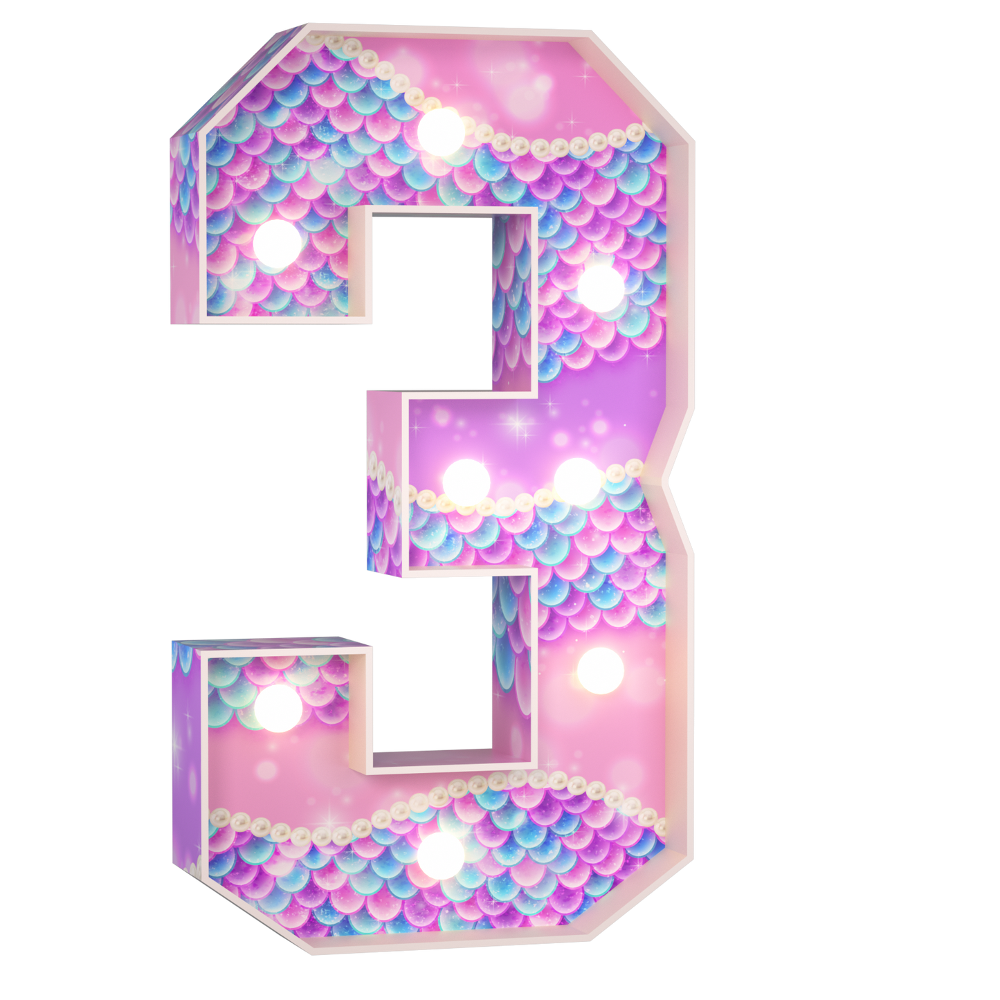 Precut Marquee Numbers DIY Kit - Mermaid