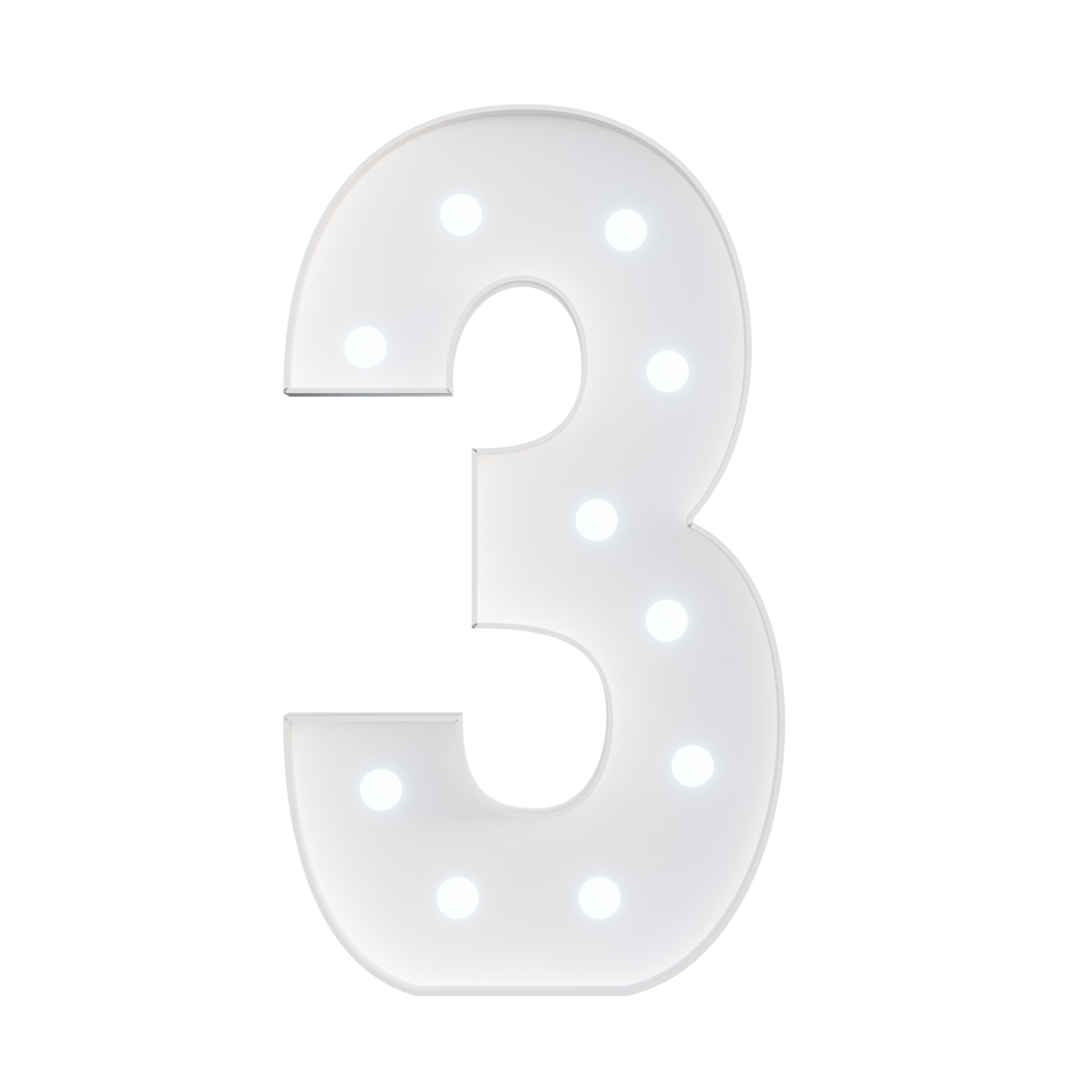 Glimmrly White Lights Marquee Numbers DIY Kit
