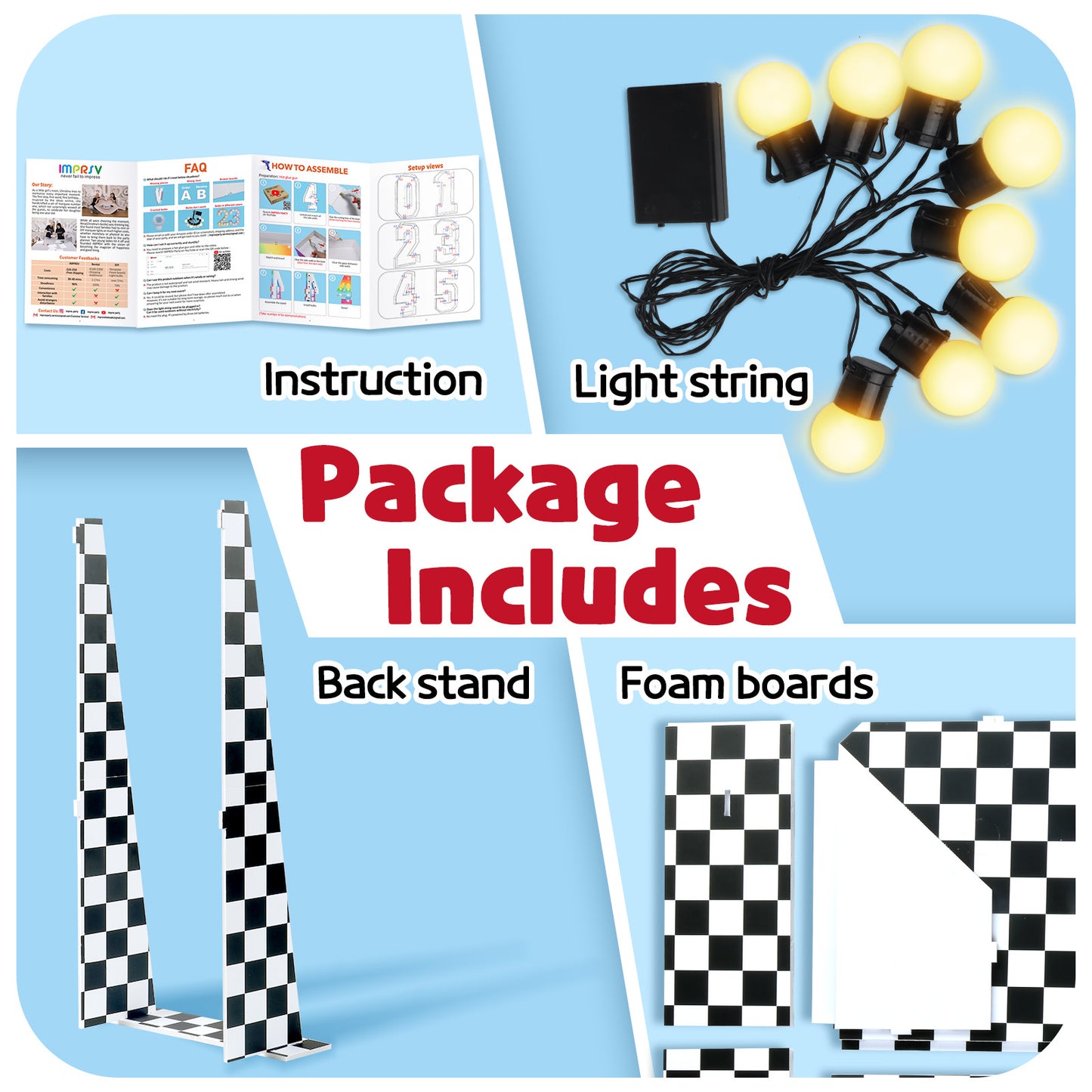 Precut Marquee Numbers DIY Kit - Race Car