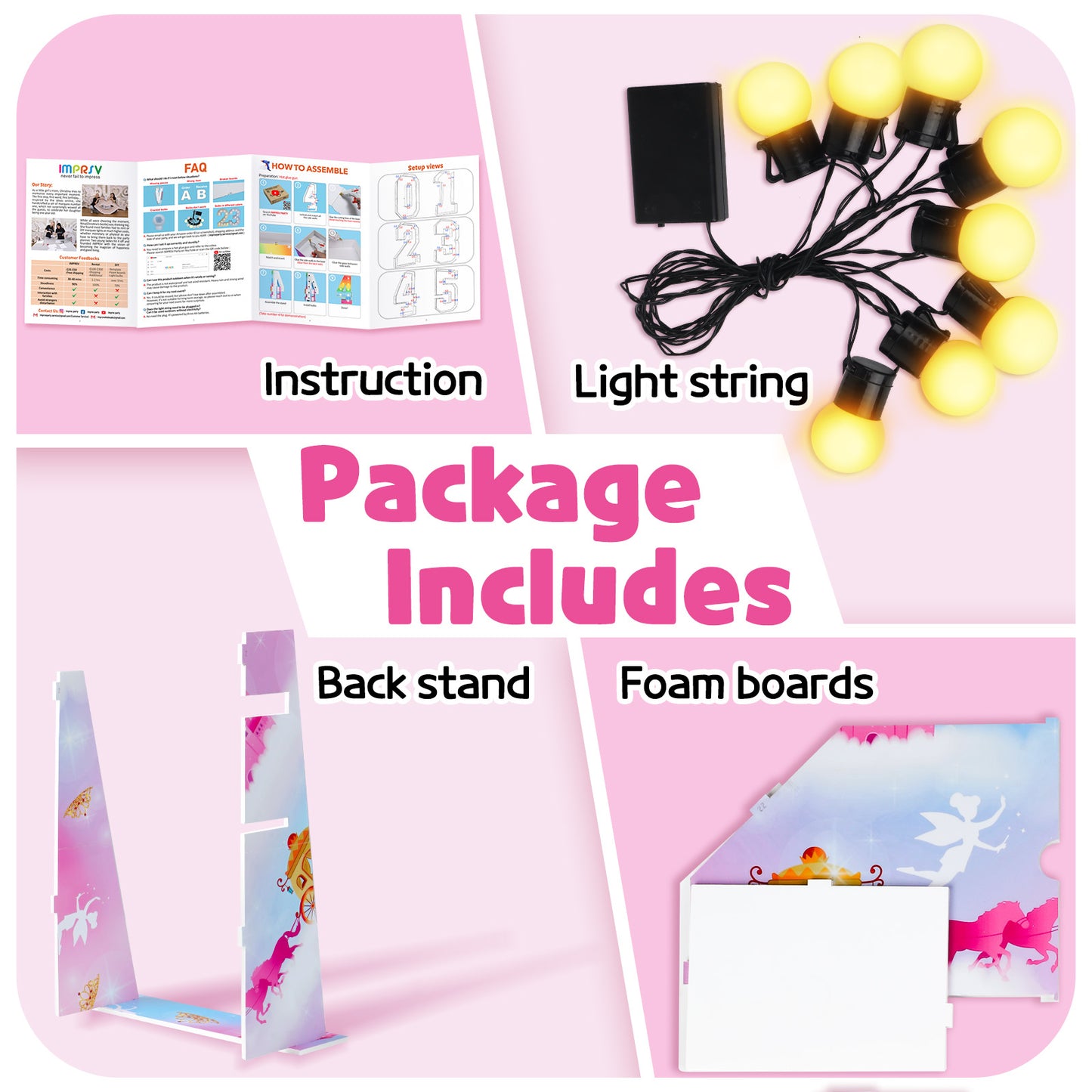 Precut Marquee Numbers DIY Kit - Princess