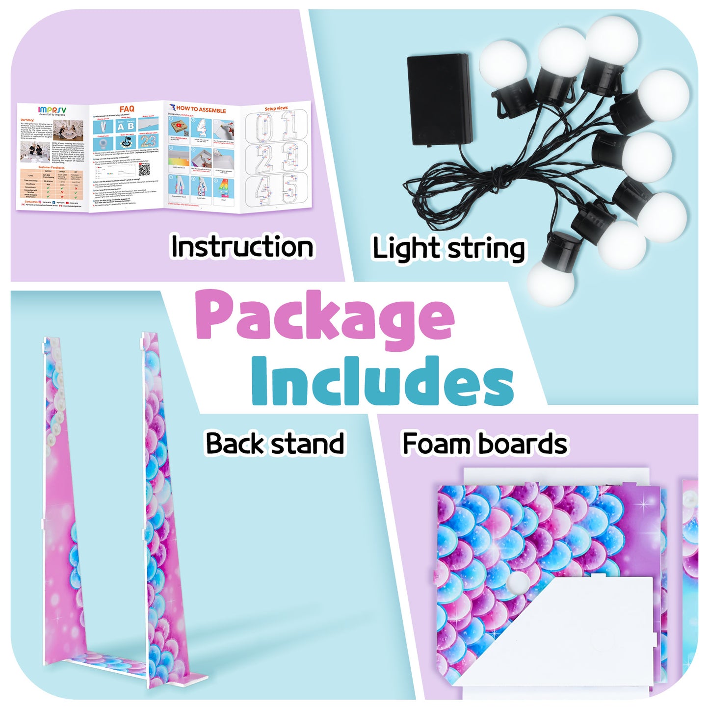 Precut Marquee Numbers DIY Kit - Mermaid