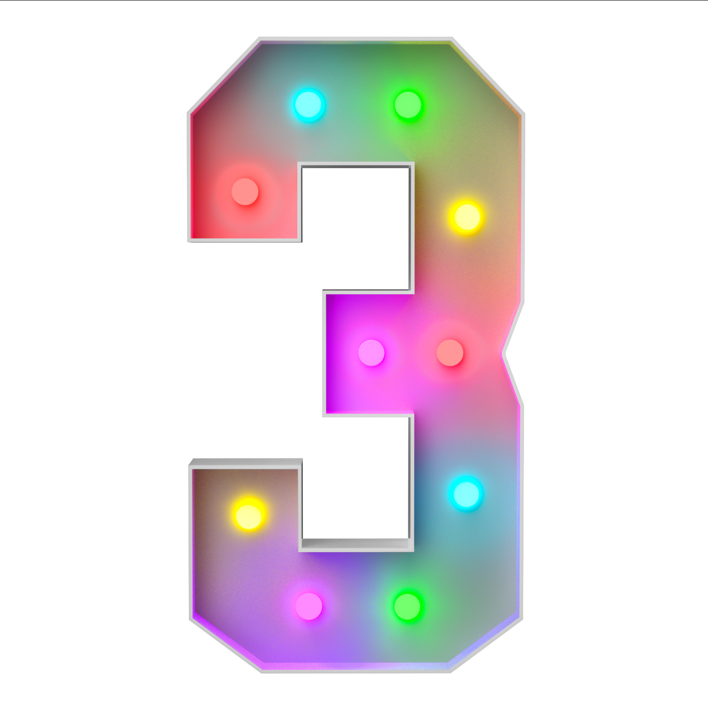 Precut Marquee Numbers DIY Kit