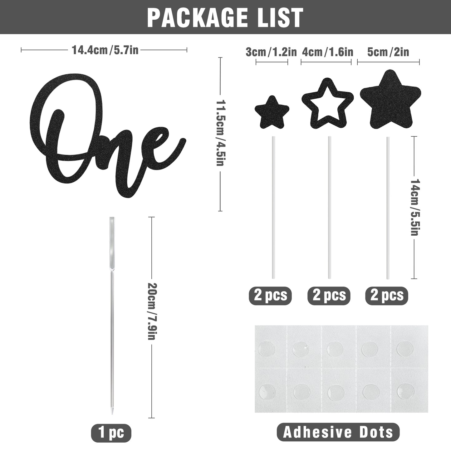JoyMuse One Birthday Cake Topper Decoration