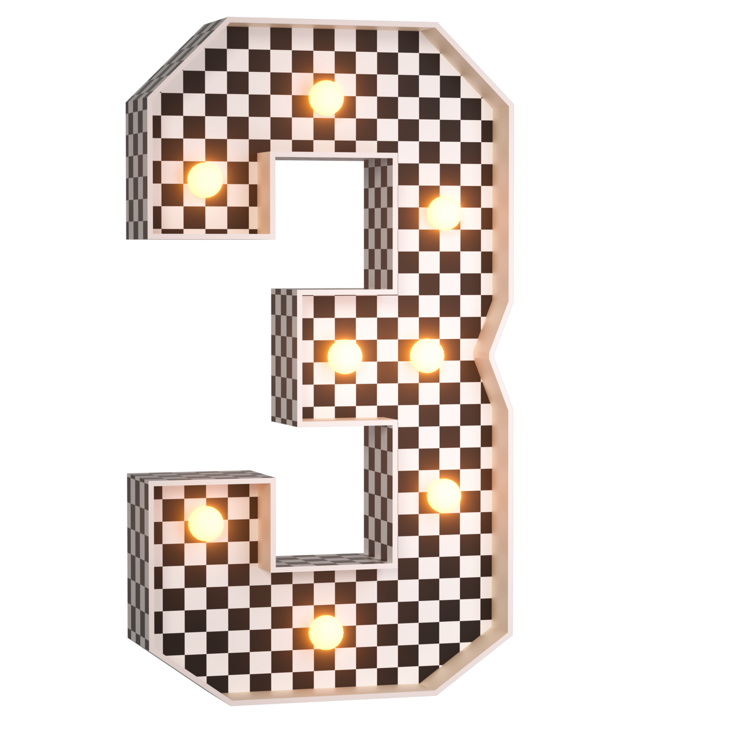 Precut Marquee Numbers DIY Kit - Race Car