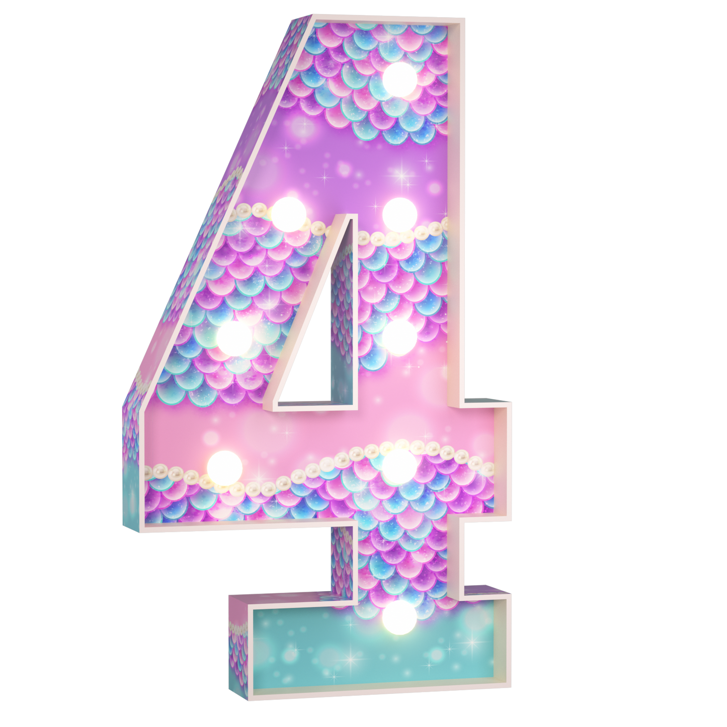 Precut Marquee Numbers DIY Kit - Mermaid