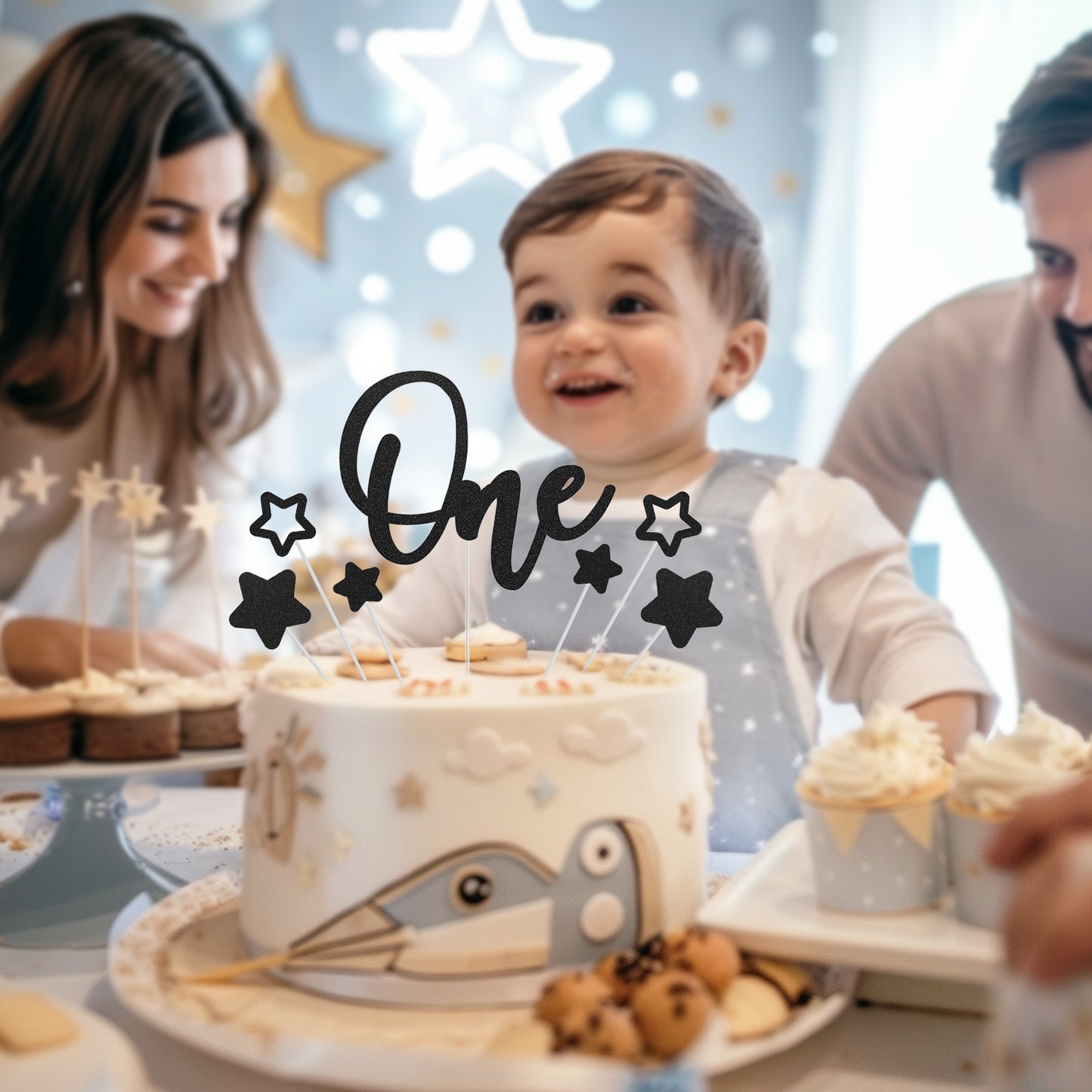 JoyMuse One Birthday Cake Topper Decoration