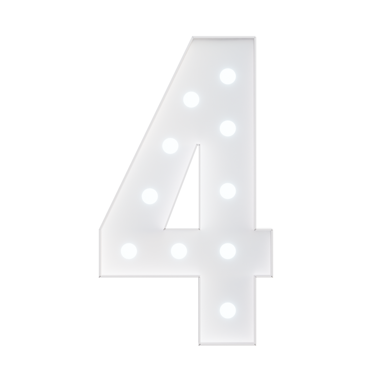 Glimmrly White Lights Marquee Numbers DIY Kit