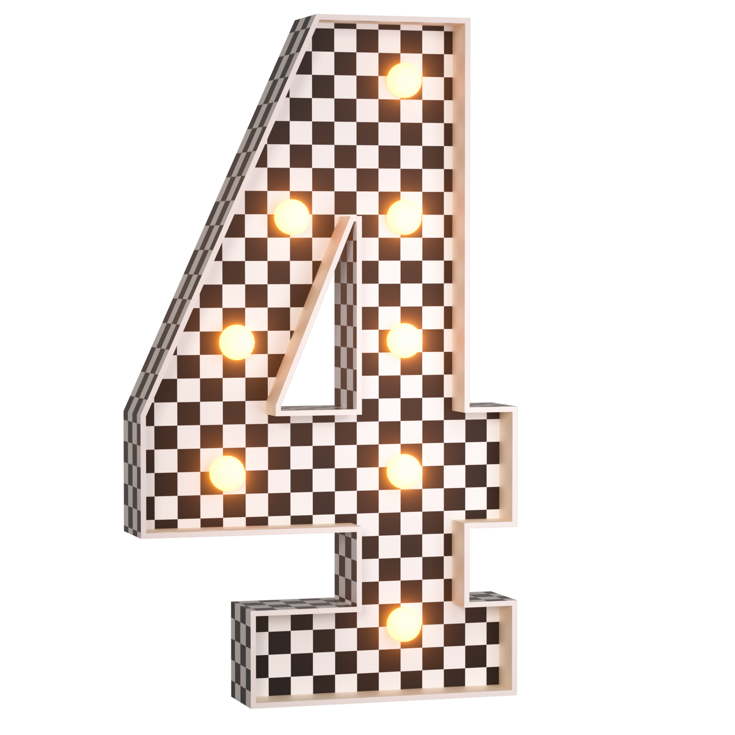 Precut Marquee Numbers DIY Kit - Race Car