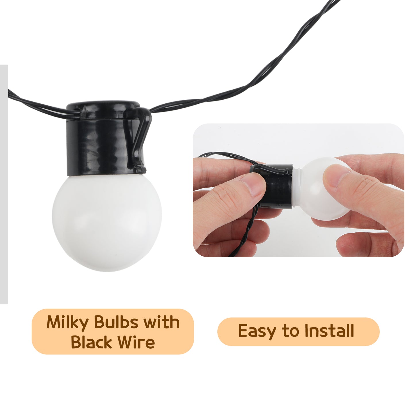 JoyMuse Warm Yellow LED String lights for festive decoration