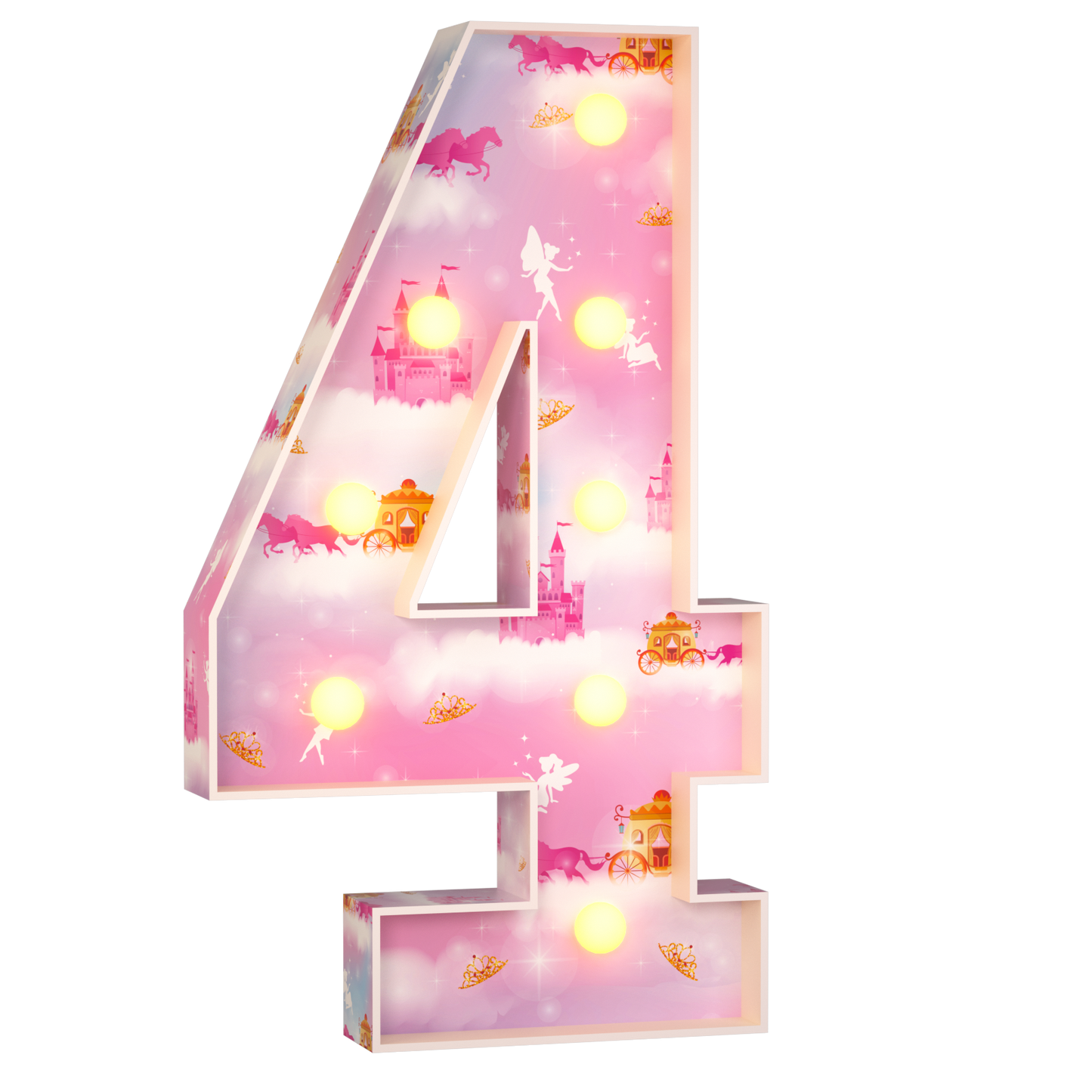 Precut Marquee Numbers DIY Kit - Princess