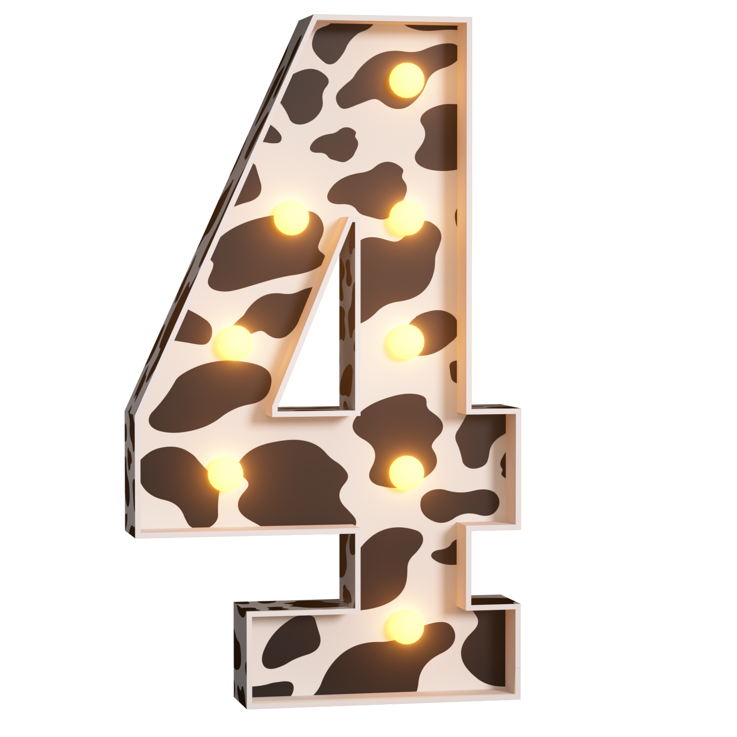 Precut Marquee Numbers DIY Kit - Cow