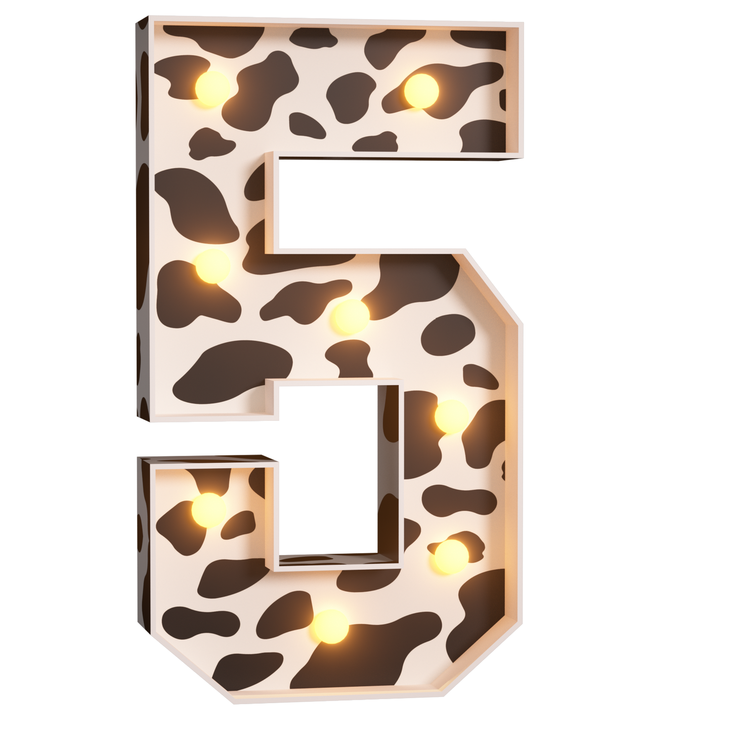 Precut Marquee Numbers DIY Kit - Cow