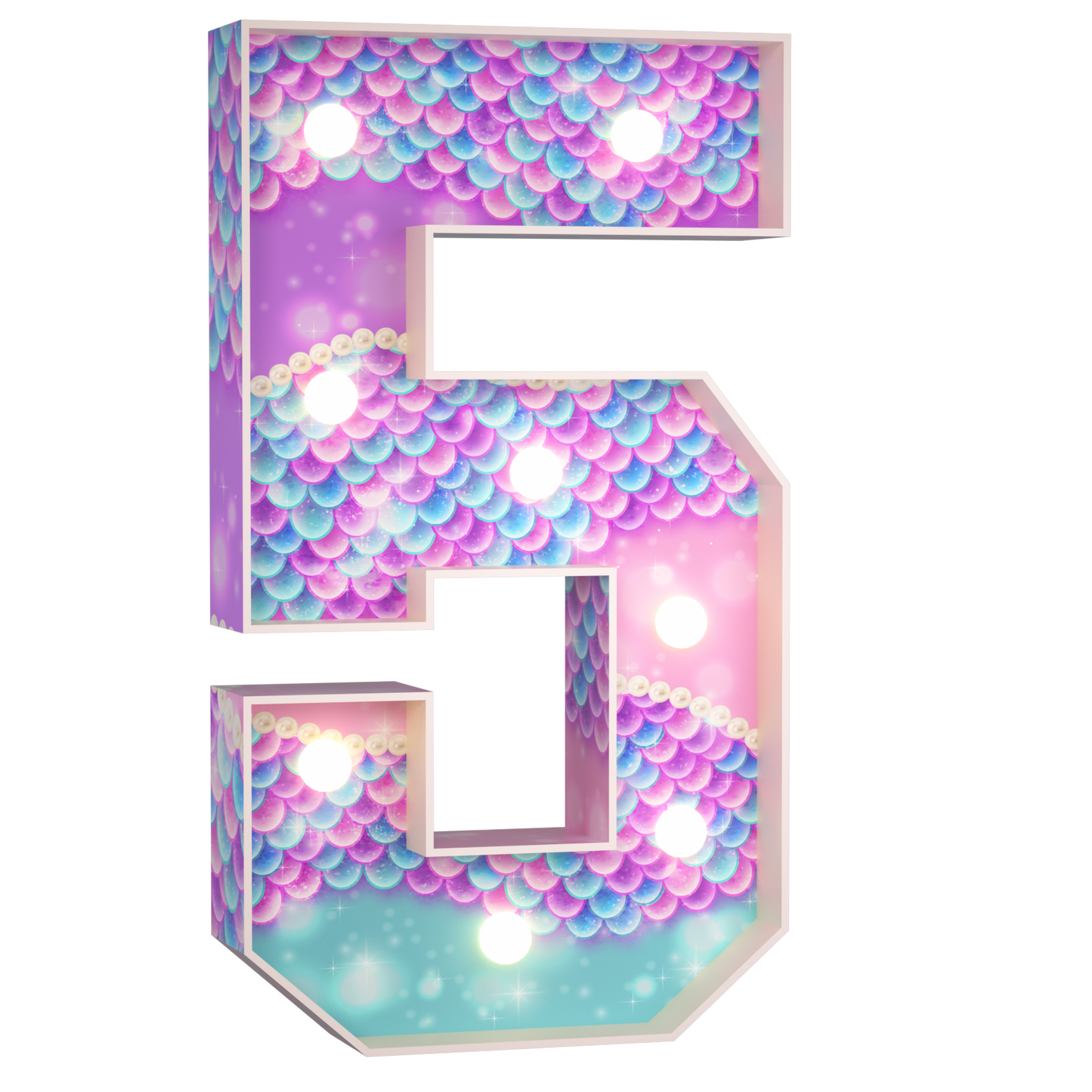 Precut Marquee Numbers DIY Kit - Mermaid