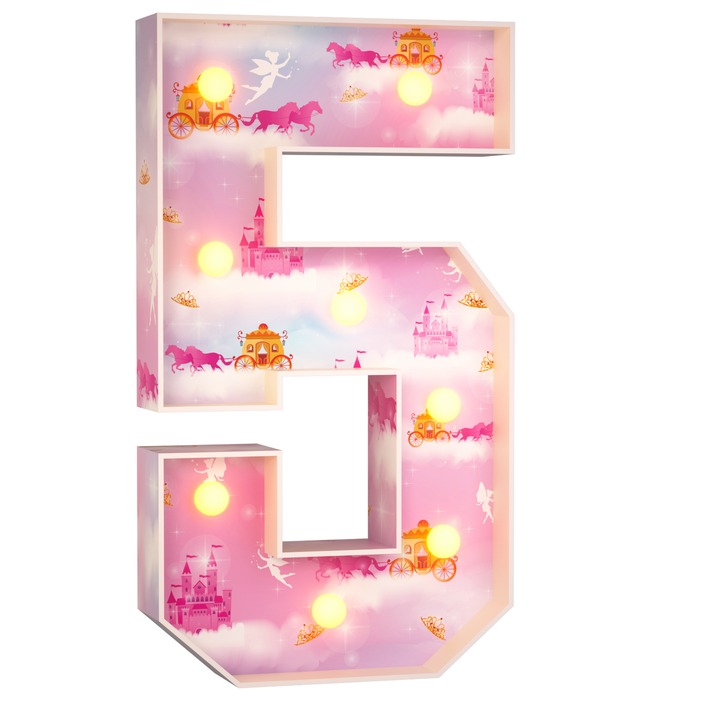 Precut Marquee Numbers DIY Kit - Princess