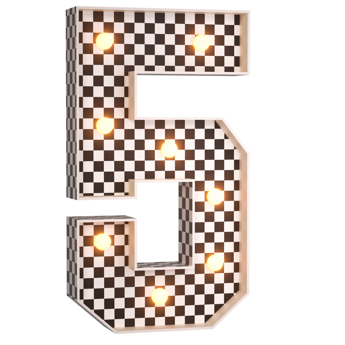Precut Marquee Numbers DIY Kit - Race Car