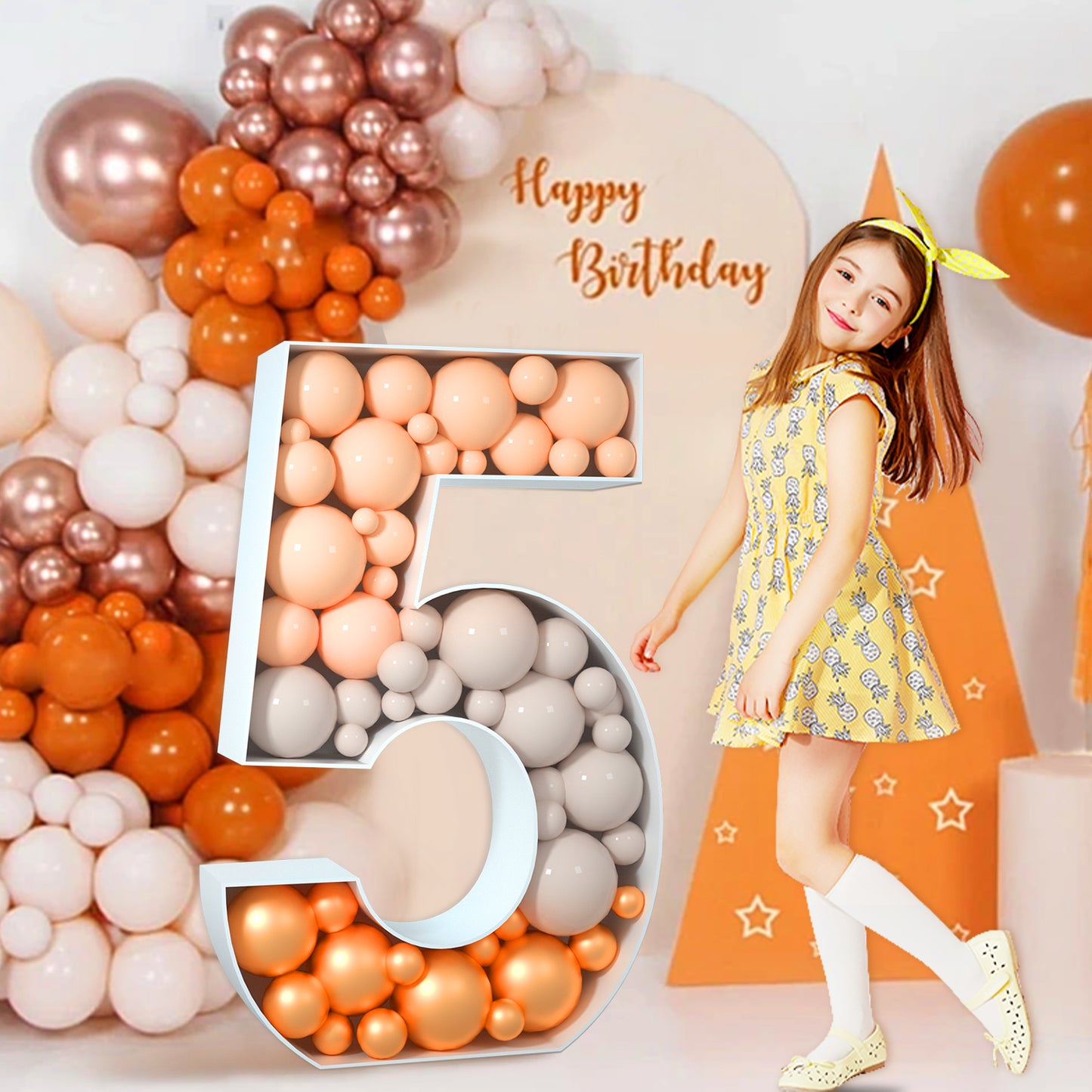 Precut Balloon Mosaic Number Frame DIY Kit