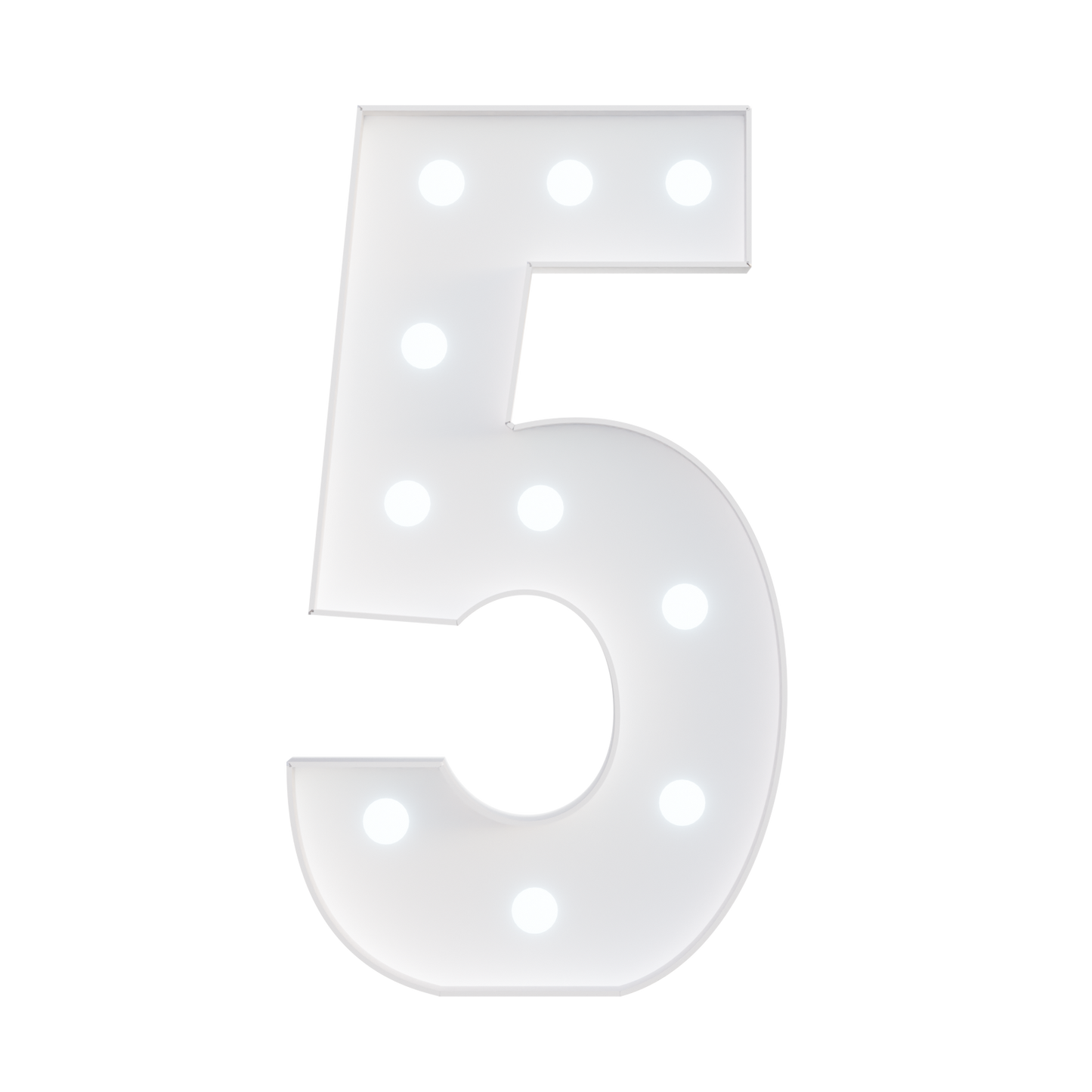 Glimmrly White Lights Marquee Numbers DIY Kit