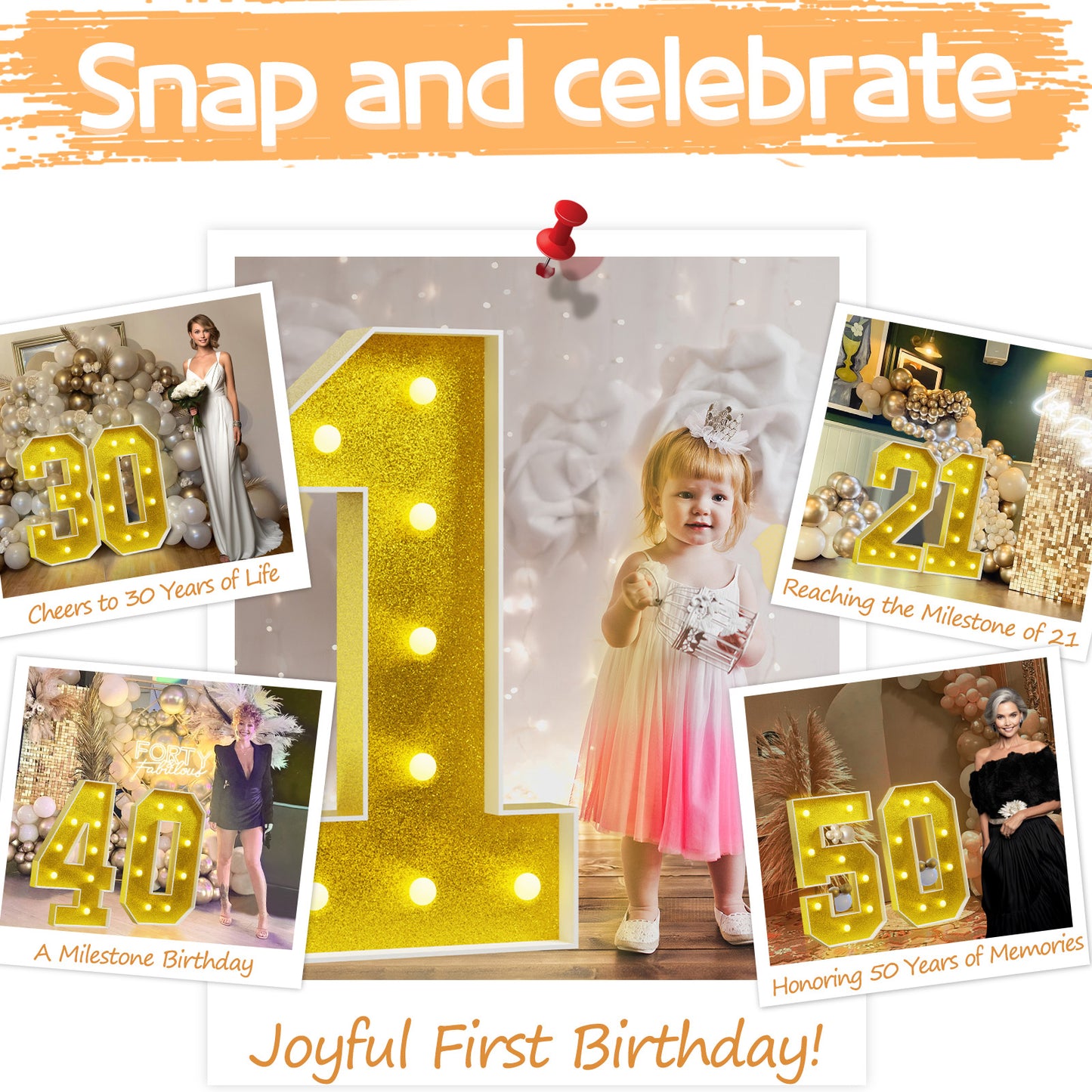 Colored Marquee Numbers / Marquee Letters DIY Kit