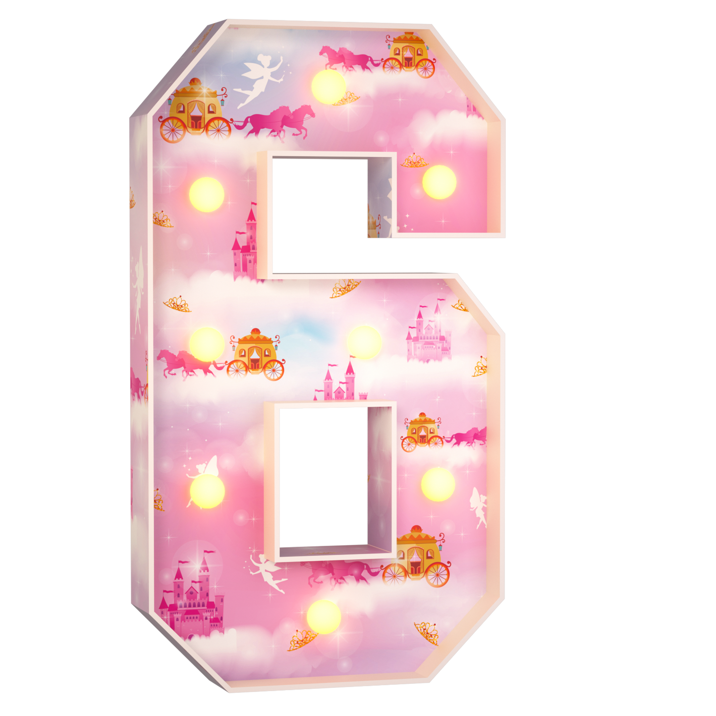 Precut Marquee Numbers DIY Kit - Princess