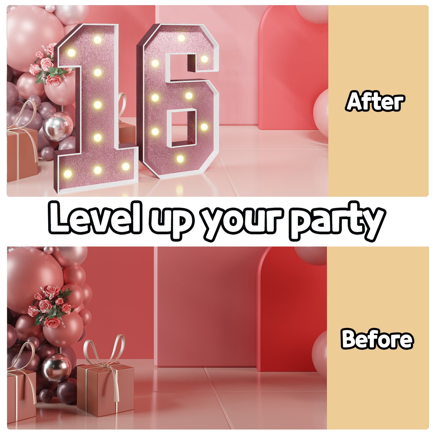 Colored Marquee Numbers / Marquee Letters DIY Kit