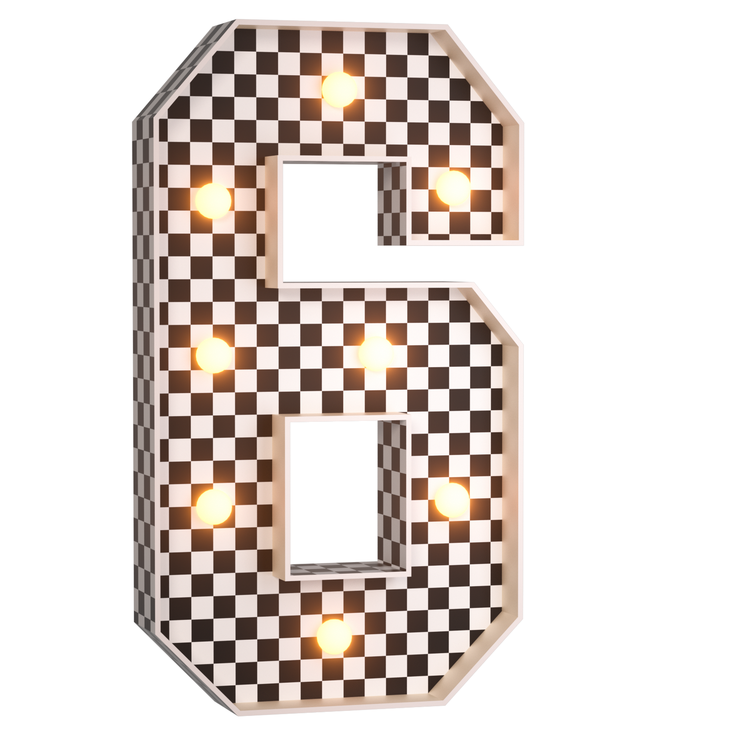 Precut Marquee Numbers DIY Kit - Race Car