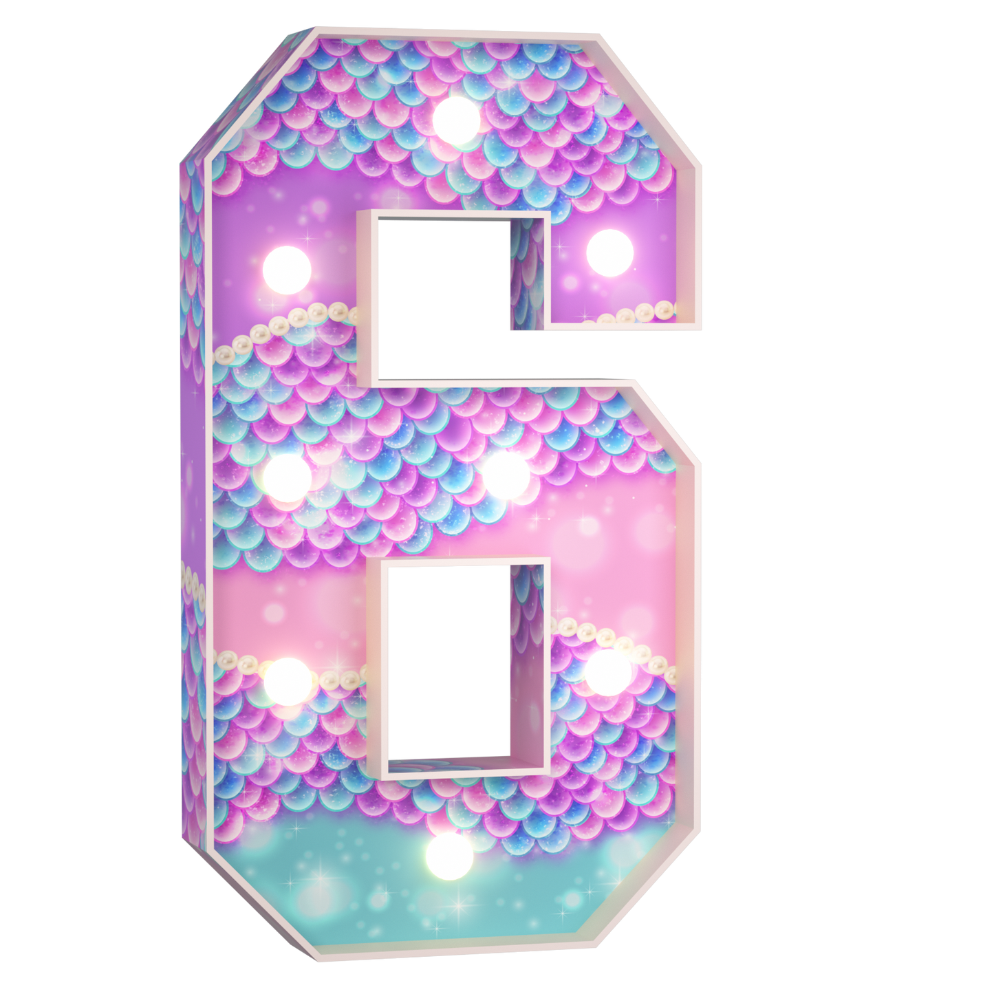 Precut Marquee Numbers DIY Kit - Mermaid