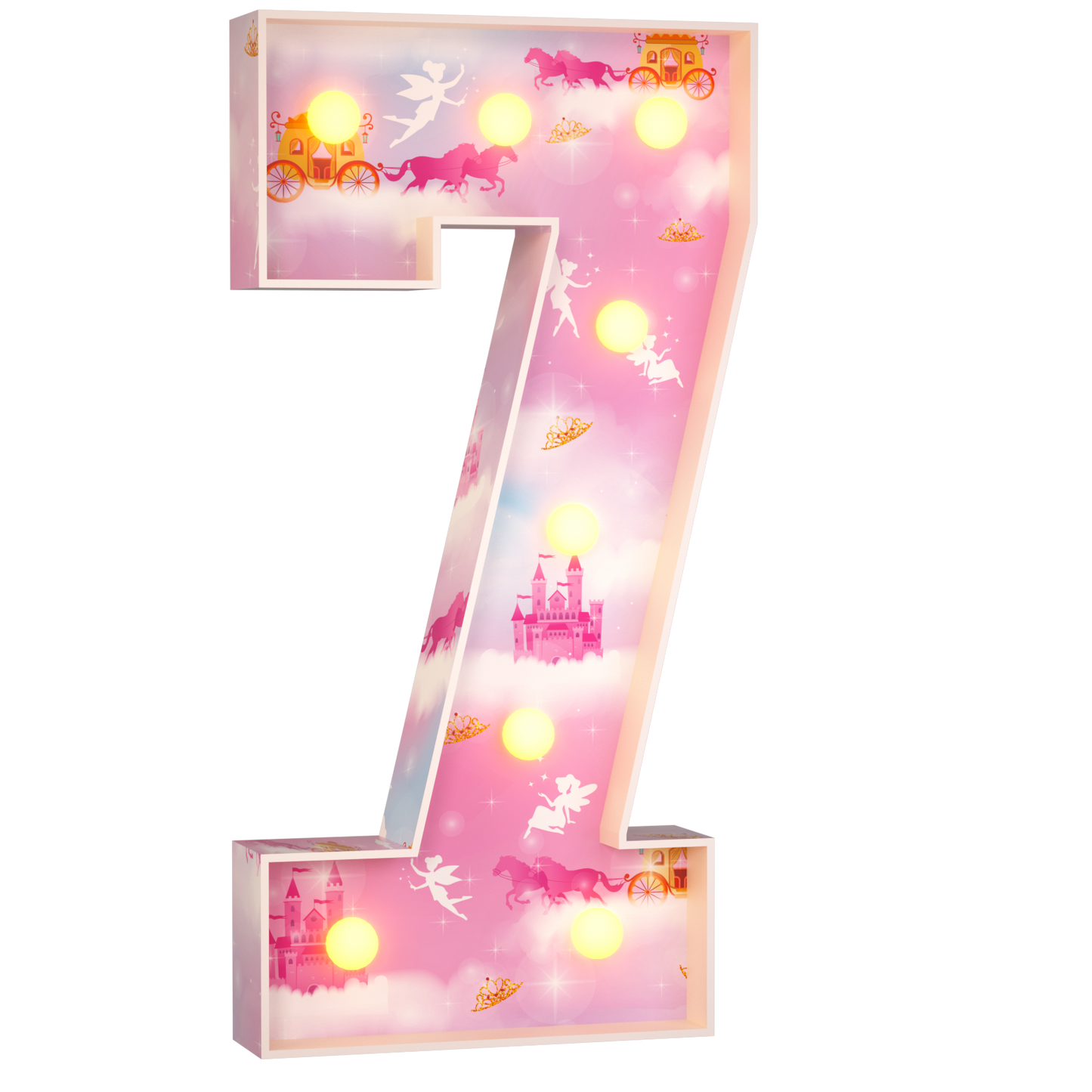 Precut Marquee Numbers DIY Kit - Princess