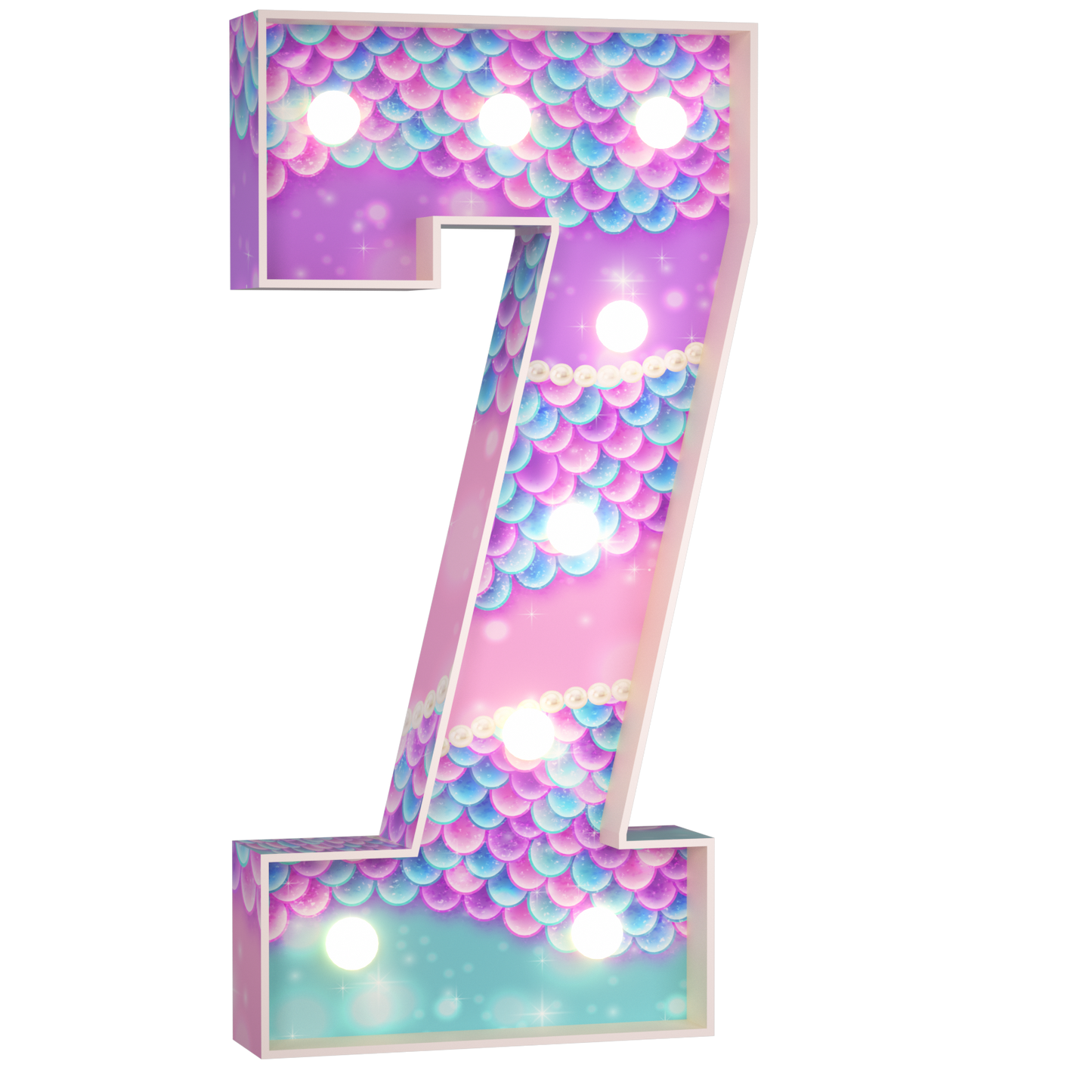 Precut Marquee Numbers DIY Kit - Mermaid