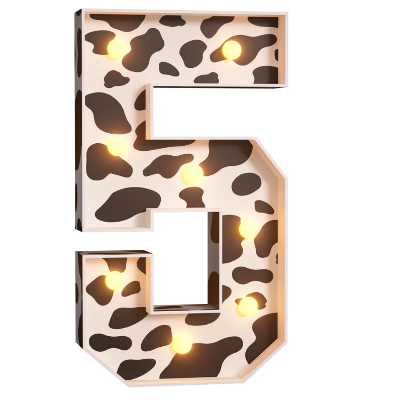 Precut Marquee Numbers DIY Kit - Cow