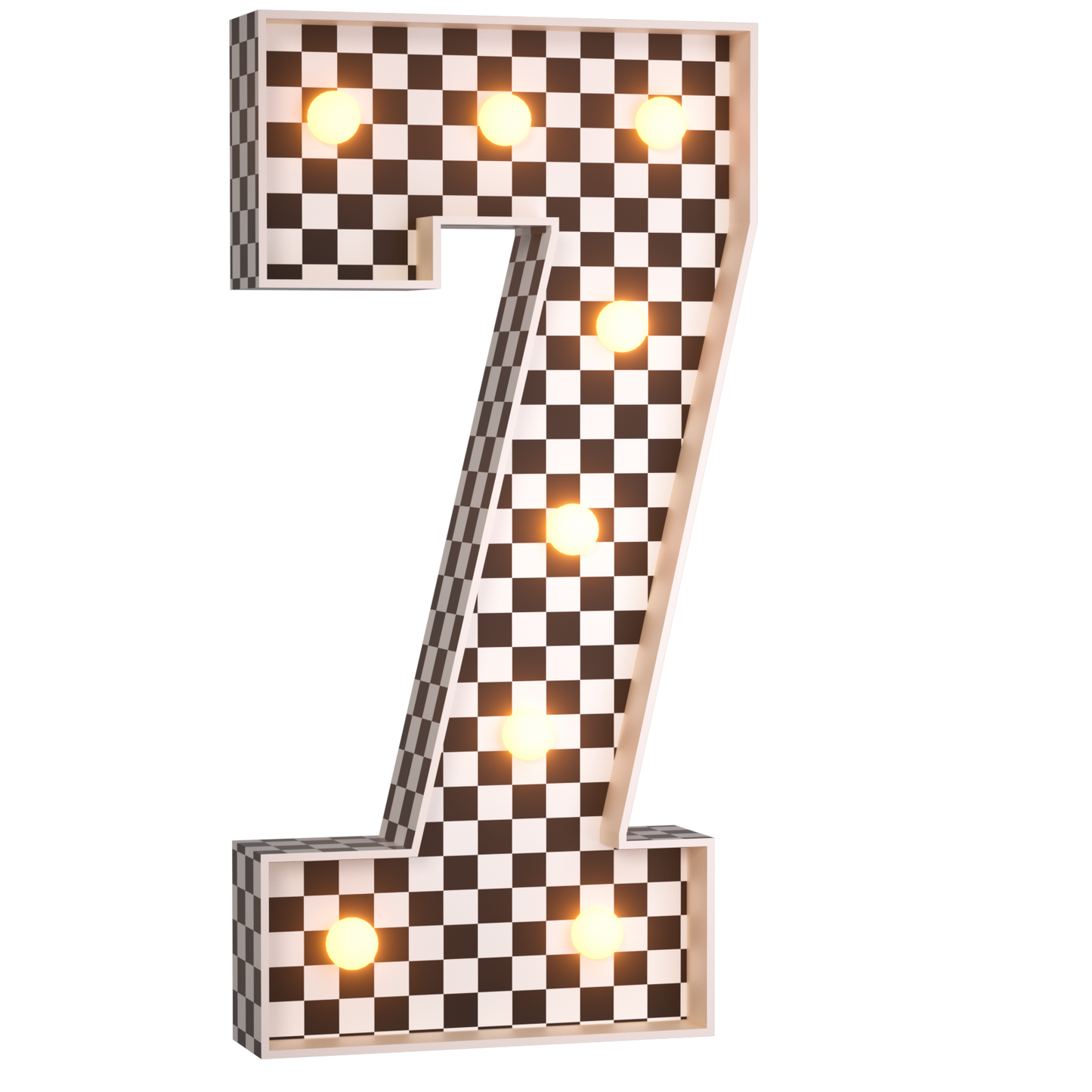 Precut Marquee Numbers DIY Kit - Race Car
