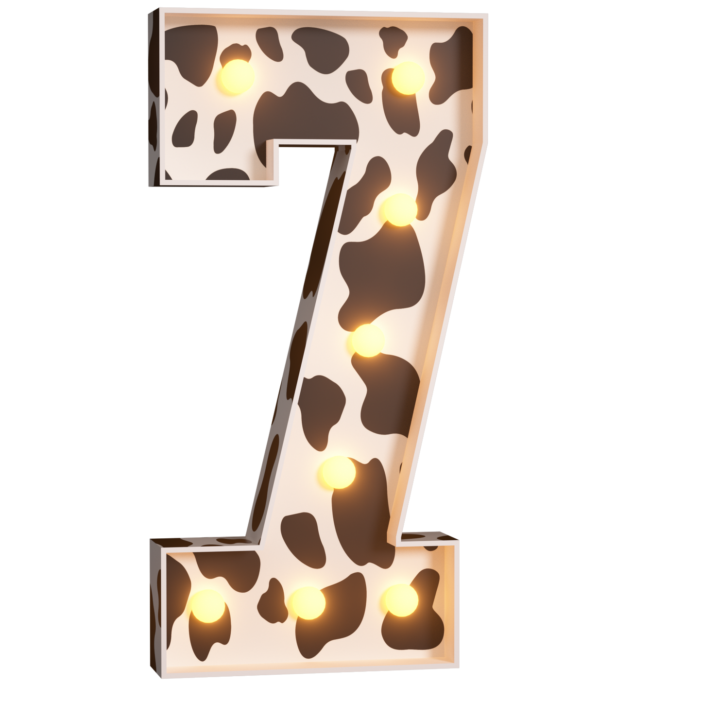 Precut Marquee Numbers DIY Kit - Cow