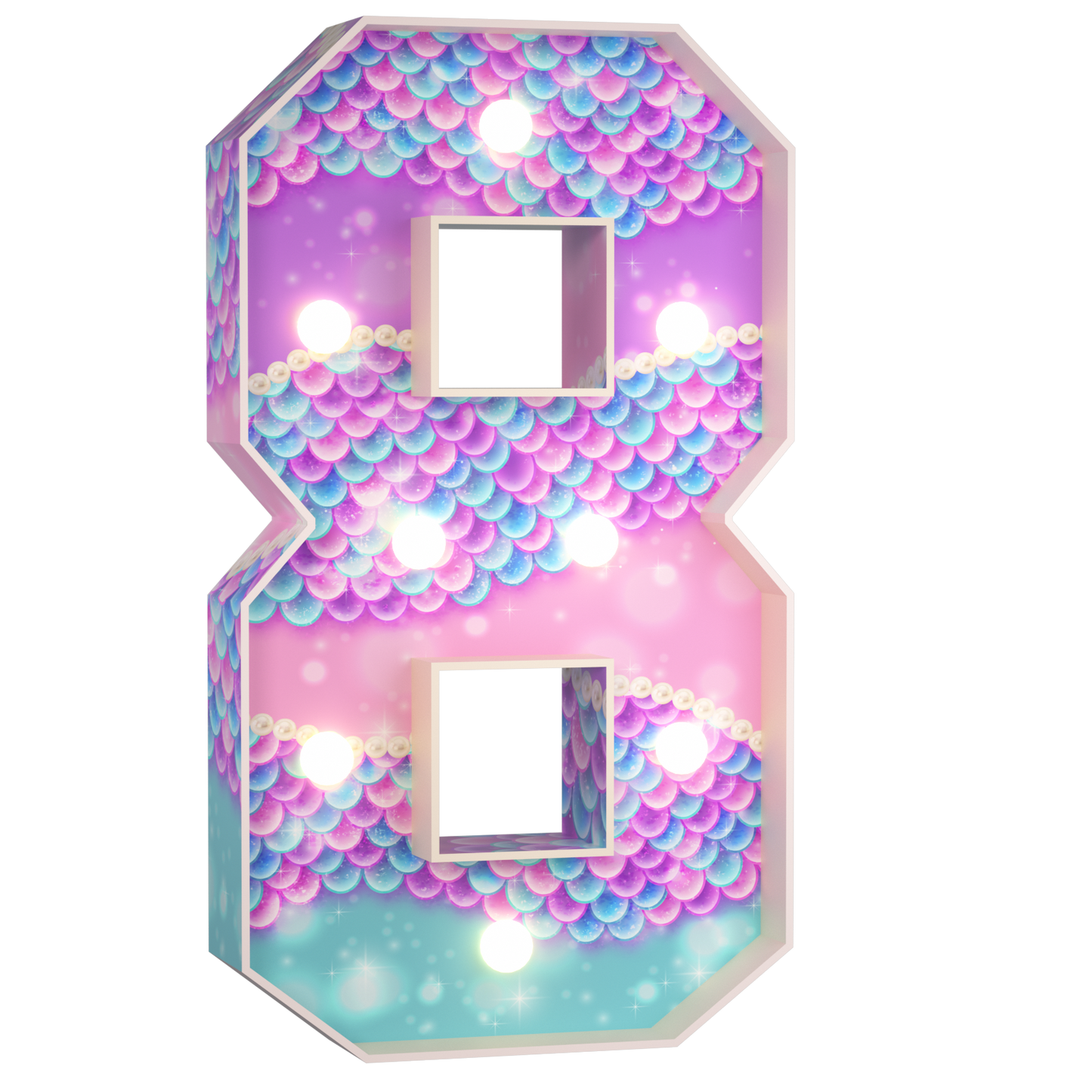Precut Marquee Numbers DIY Kit - Mermaid