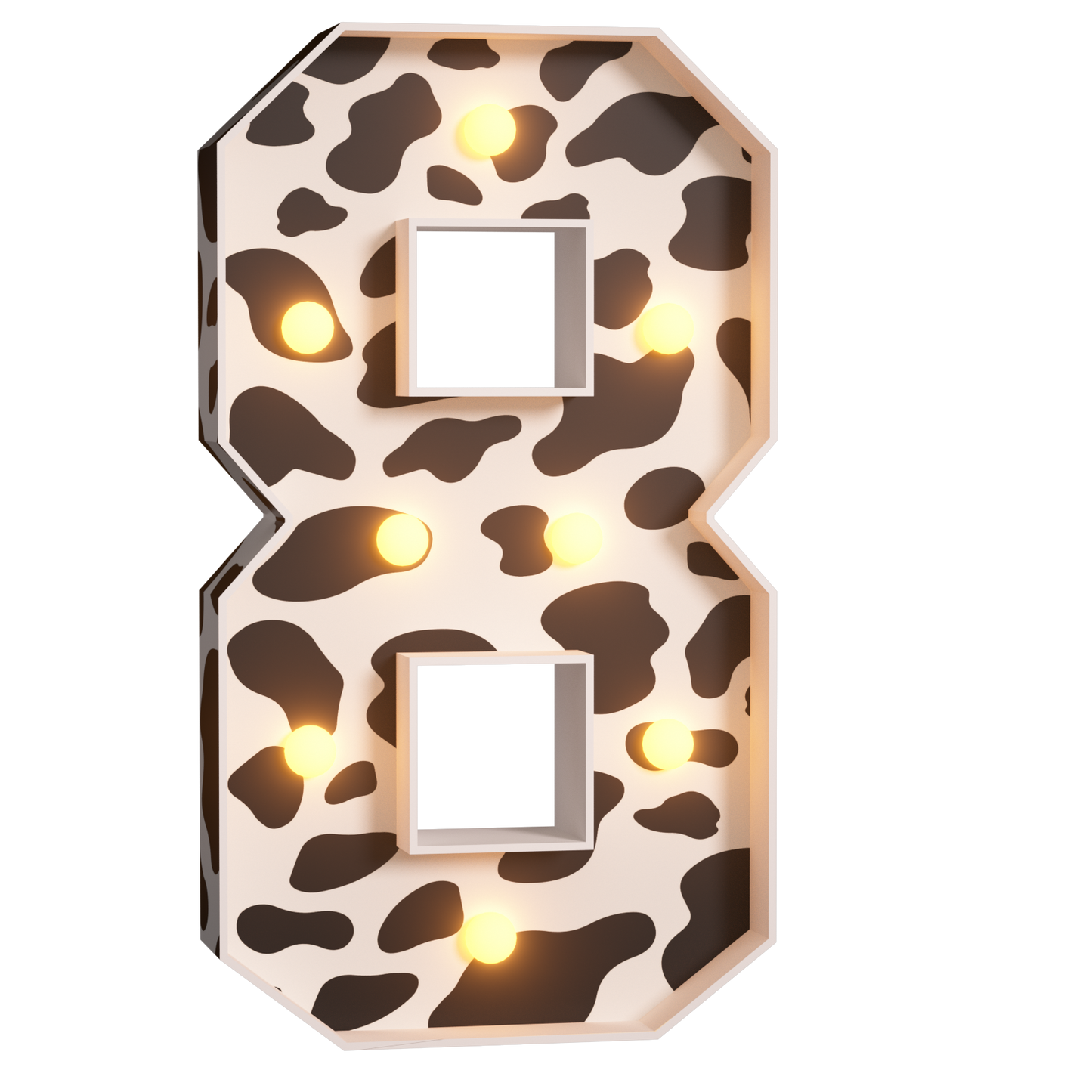 Precut Marquee Numbers DIY Kit - Cow