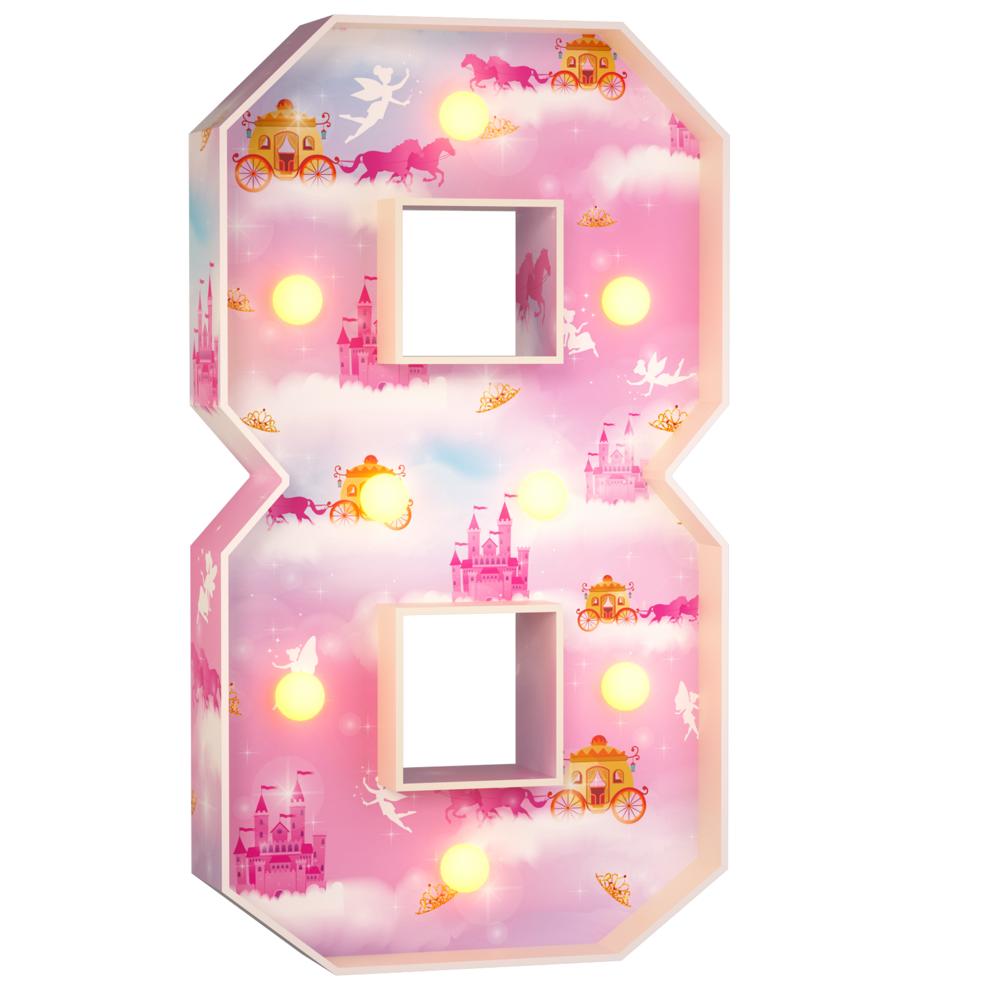 Precut Marquee Numbers DIY Kit - Princess