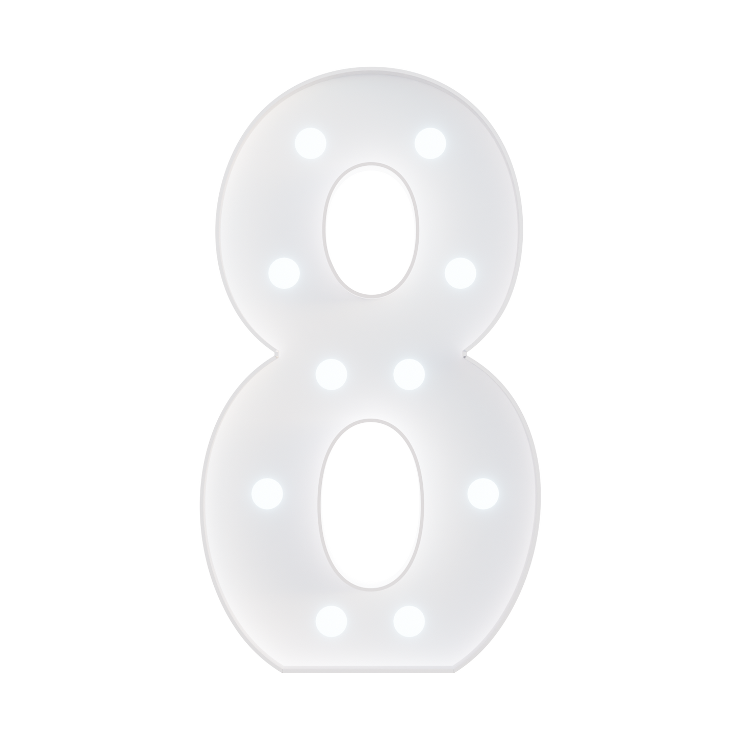 Glimmrly White Lights Marquee Numbers DIY Kit