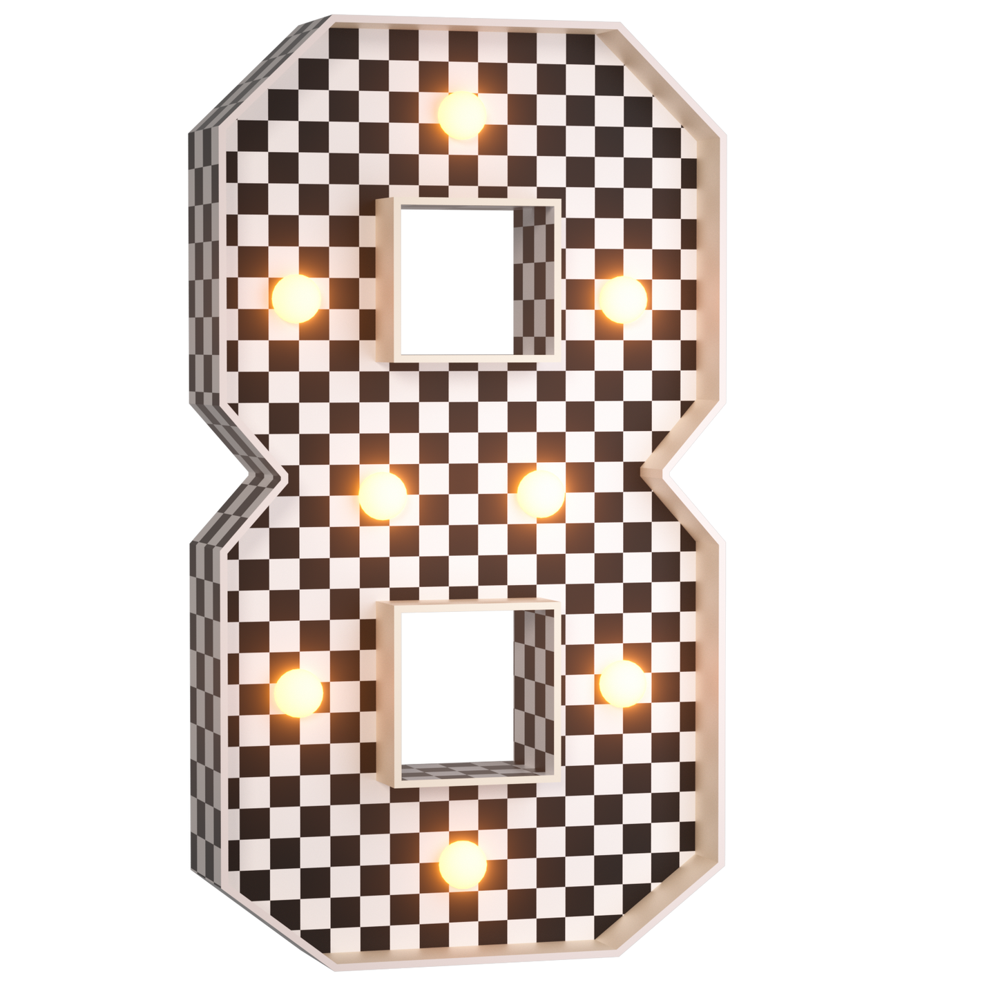 Precut Marquee Numbers DIY Kit - Race Car