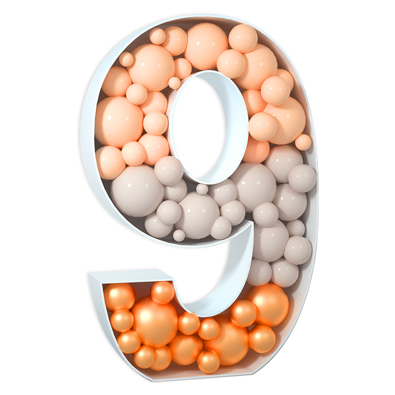 Precut Balloon Mosaic Number Frame DIY Kit
